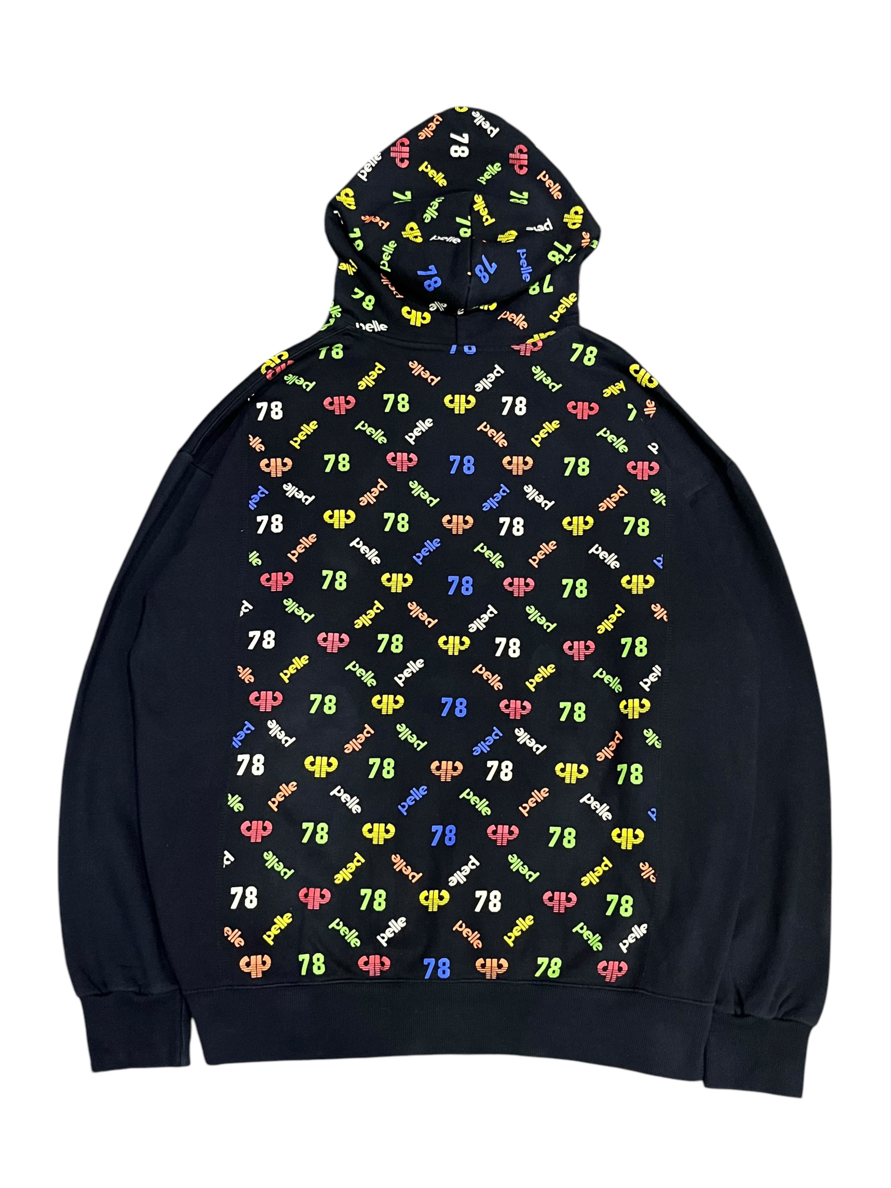 Marc Buchanan SICK🔥PELLE PELLE 78 Multicolor Monogram Spellout Hoodie Size US L / EU 52-54 / 3 - 3 Thumbnail