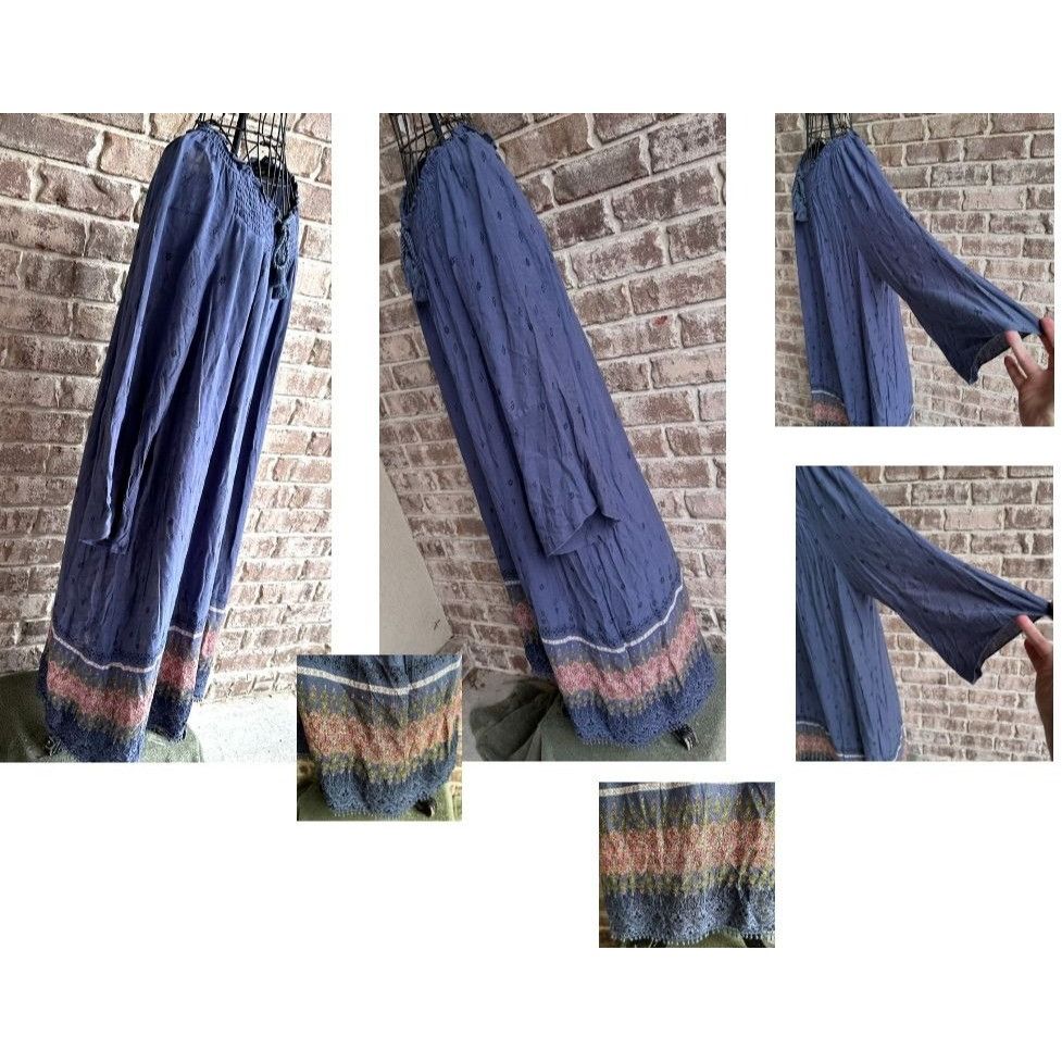 Other Vintage Chadwicks of Boston Dress XL Blue Tassels Hippie Bo Size XL / US 12-14 / IT 48-50 - 11 Thumbnail