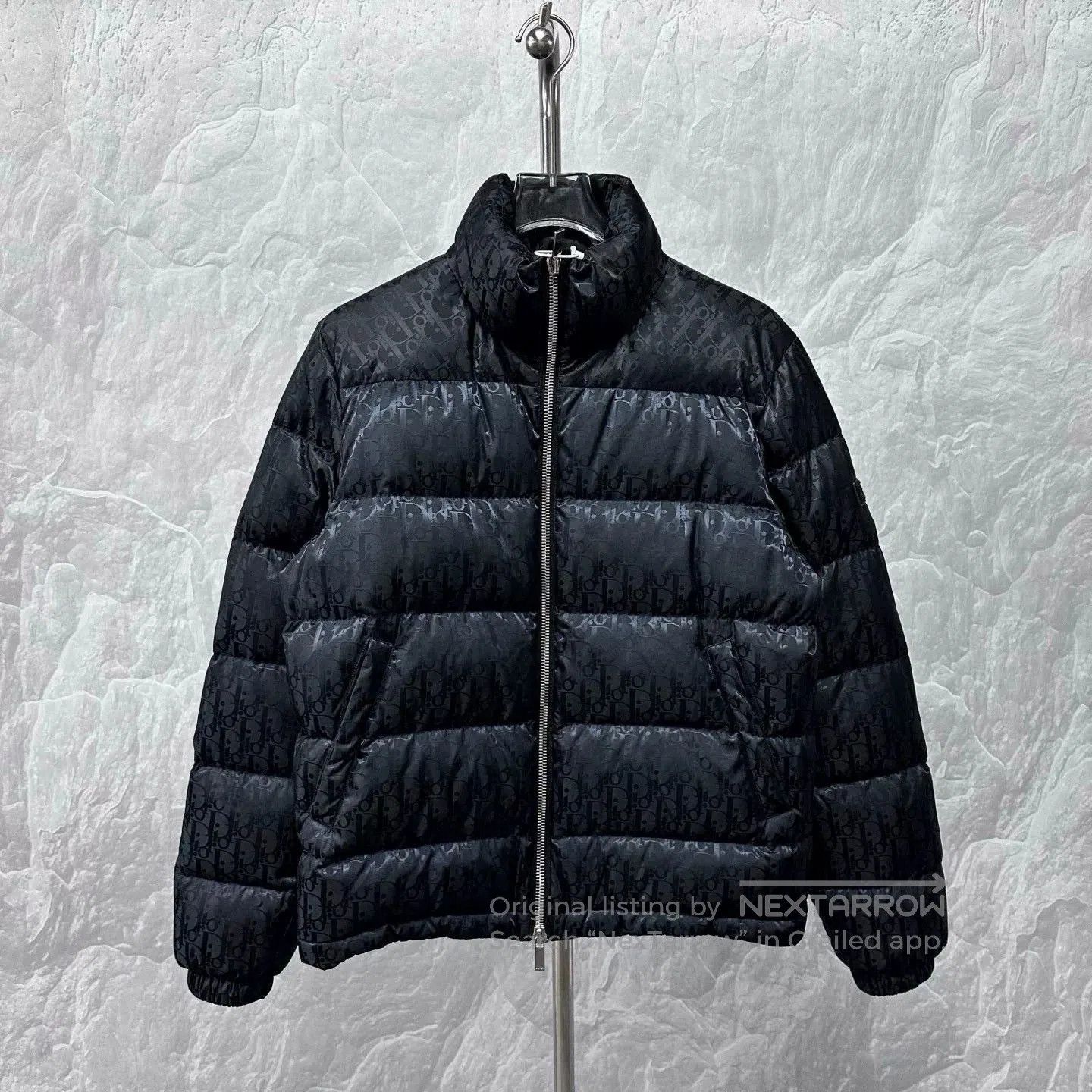 Dior Stand Collar Logo Puffer Jacket.