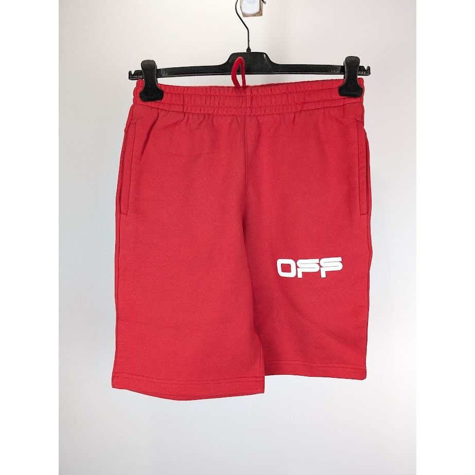 o1rshd1 Airport Tape Sweatshort in Red Multicolor