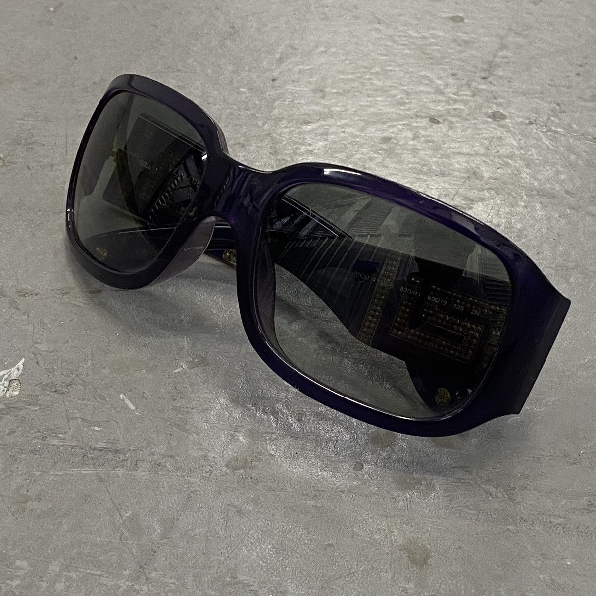 Versace × Vintage Vtg Y2K Versace MOD 4159-B Rhinestone Oversized Sunglasses Size ONE SIZE - 3 Thumbnail