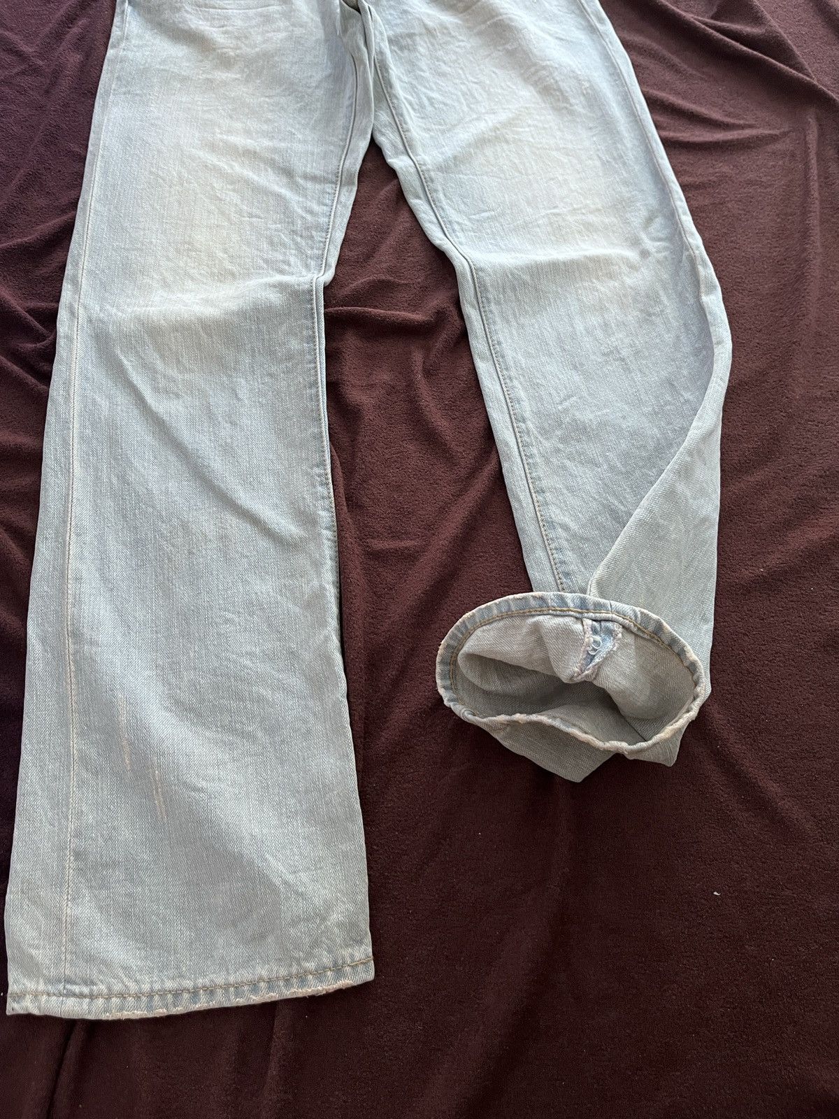 Le Grande Bleu (L.G.B.) VINTAGE GOA FADED JEANS 1990s Size US 30 / EU 46 - 4 Thumbnail