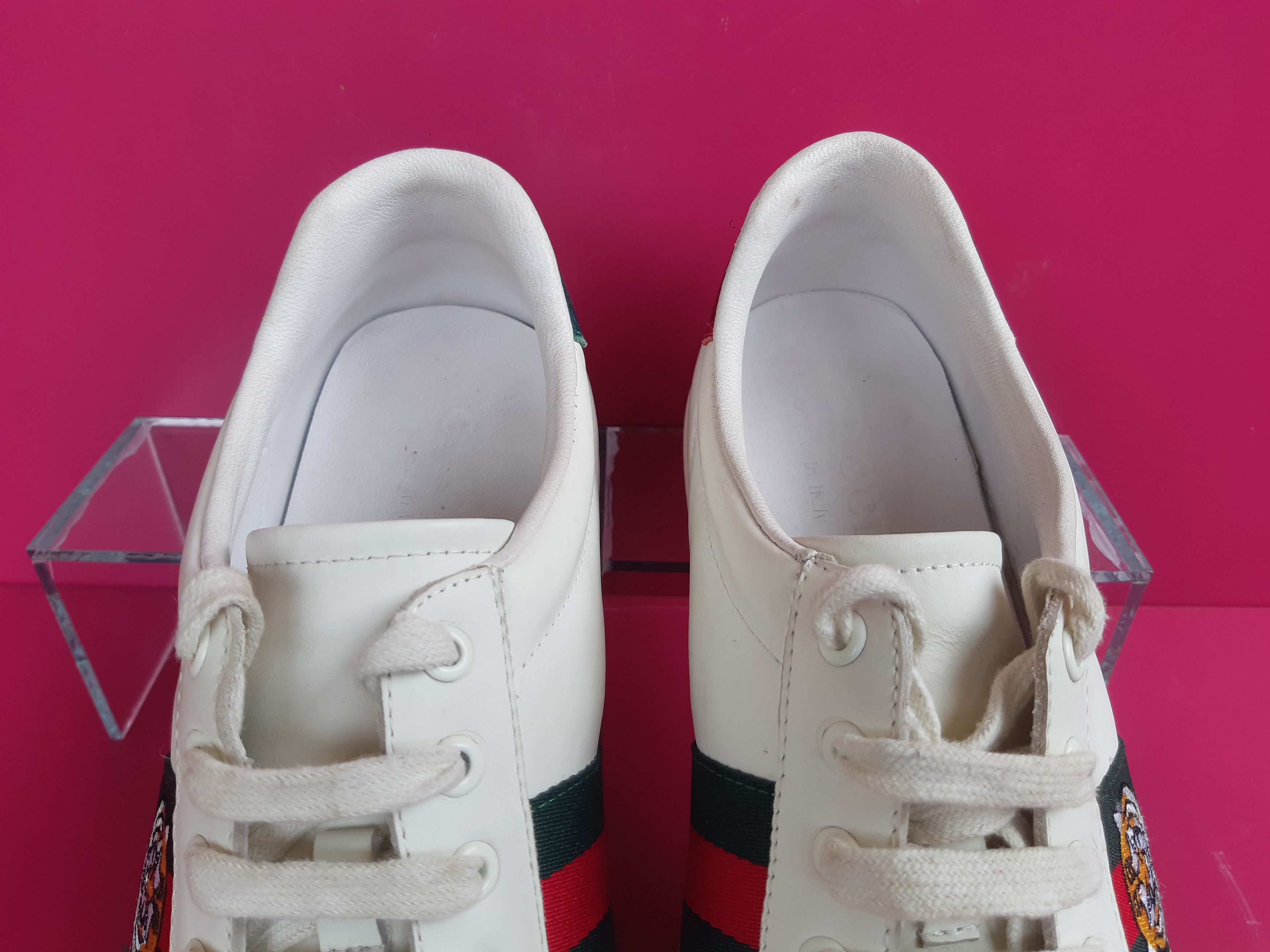 Gucci Gucci Ace Embroidered Tiger Italy Sneakers Men's Size eu42 Size US 9 / EU 42 - 9 Thumbnail