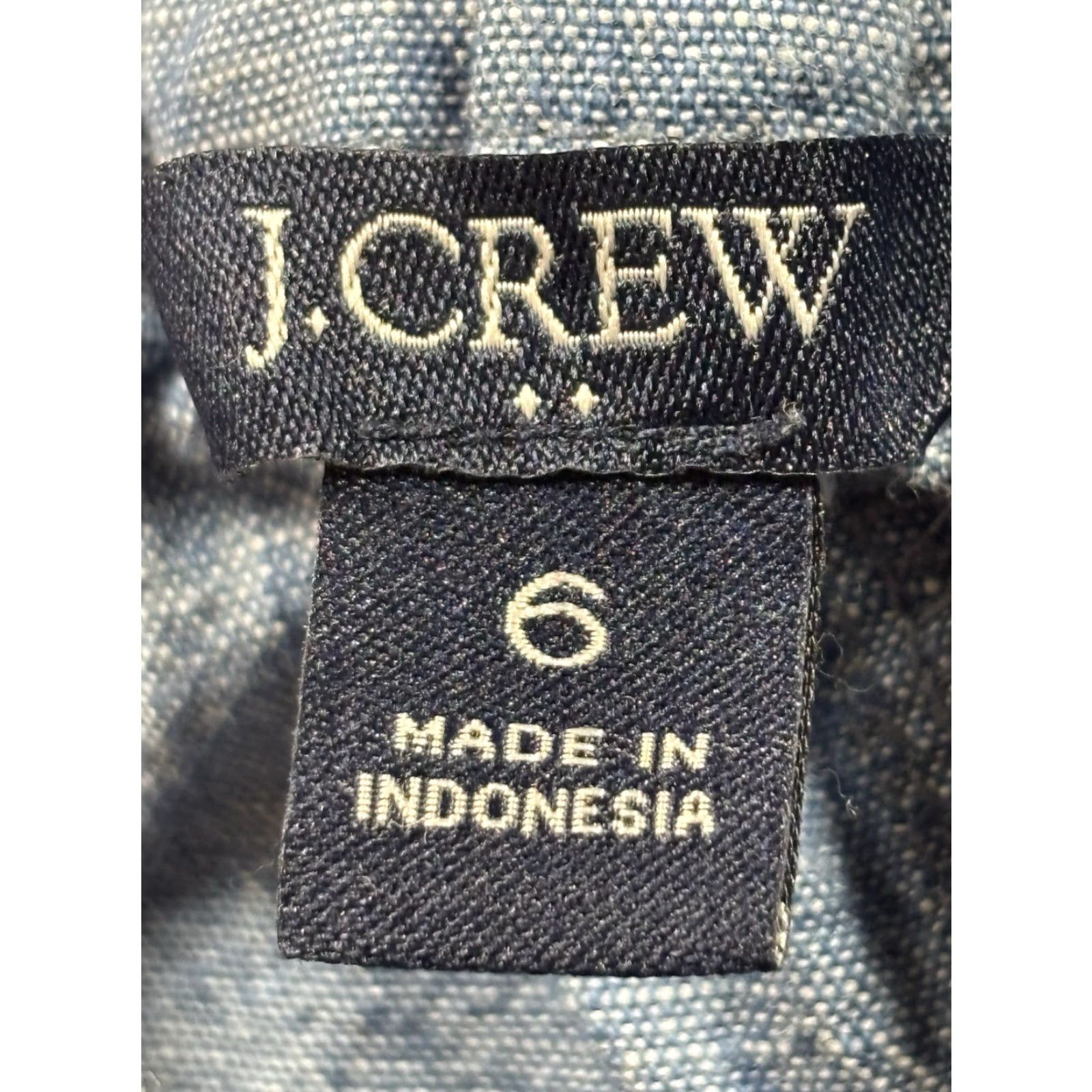J.Crew J. Crew Chambray Crop Pants Sz 6 Women’s Blue Wide-Leg Tie Front Pull On - Cotton, Regular, Cropped, Solid, Pre-owned, Pre-Owned, Pants, Women, Size 6 Size 28" / US 6 / IT 42 - 5 Thumbnail