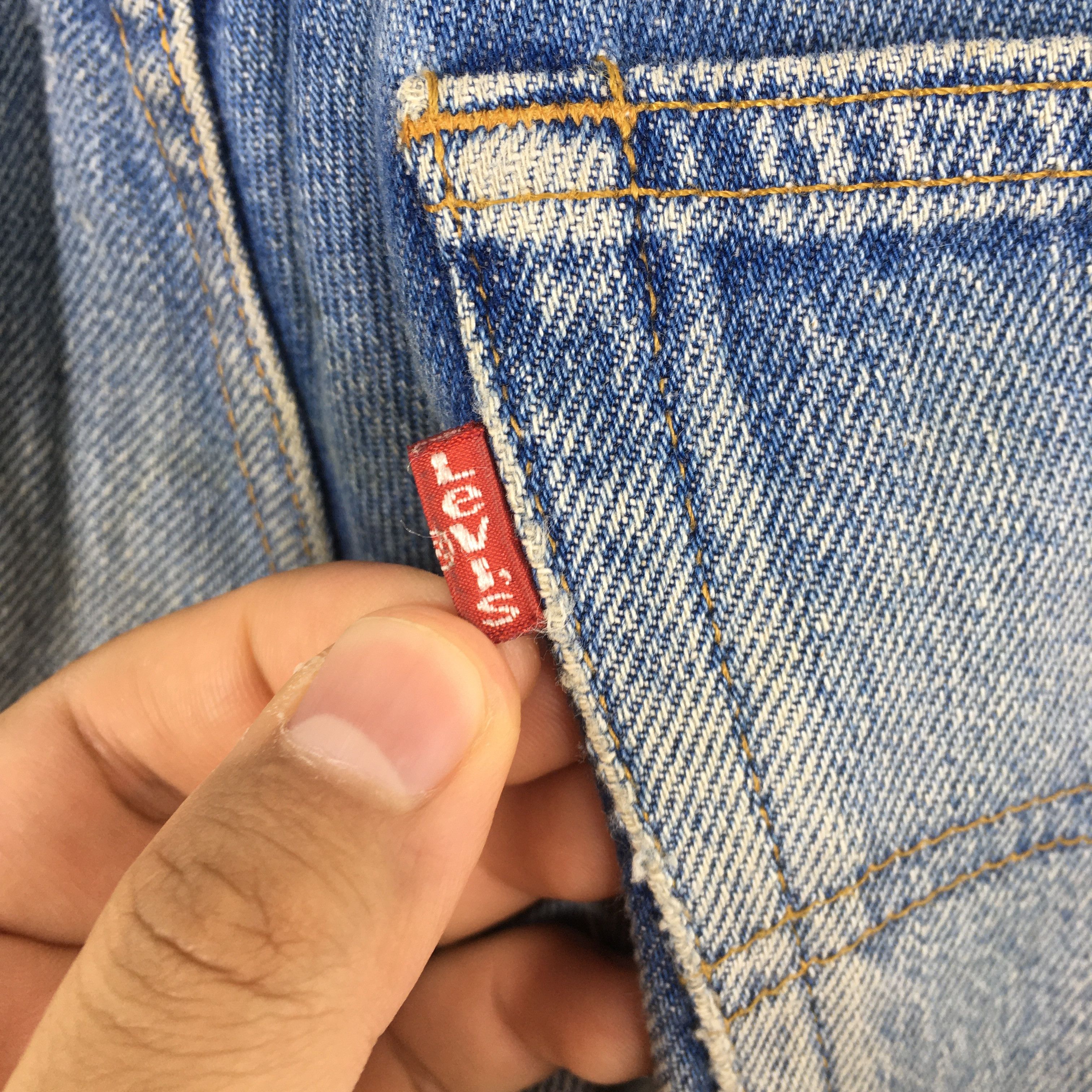Levi's Size 31x30.5 Vintage 90s Levi's 501 Faded Blue Jeans S19 Size US 31 - 12 Thumbnail