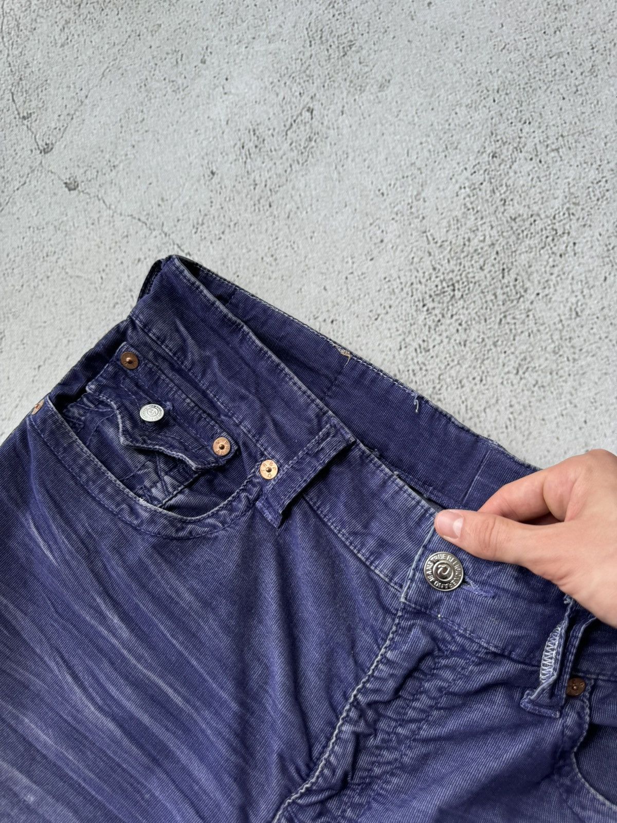 True Religion × Vintage True Religion Budda Purple Corduroy Y2K Pants Size US 33 - 10 Thumbnail
