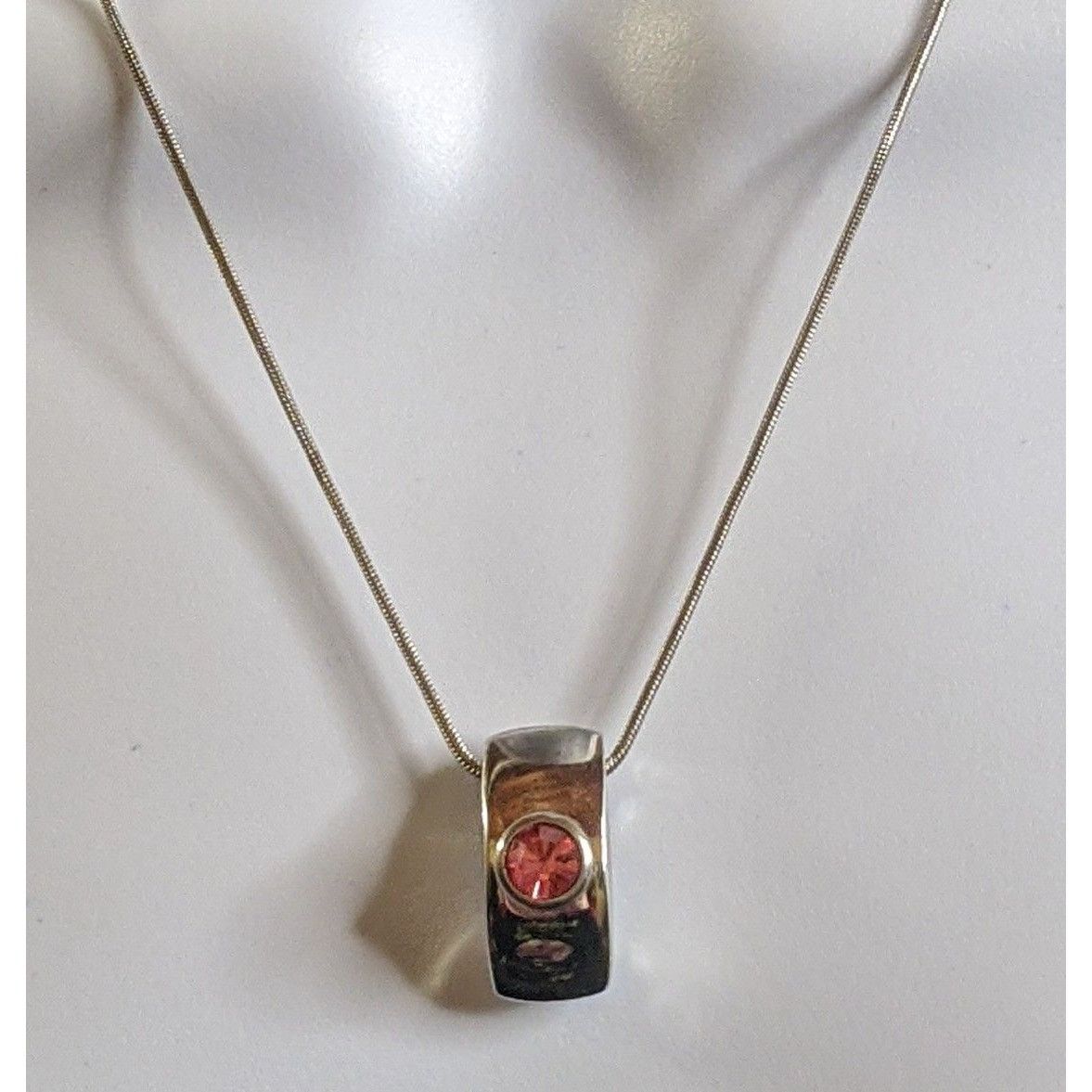 Other Modern Silver Tone Customizable Pendant Necklace With Pink G Size ONE SIZE - 1 Thumbnail