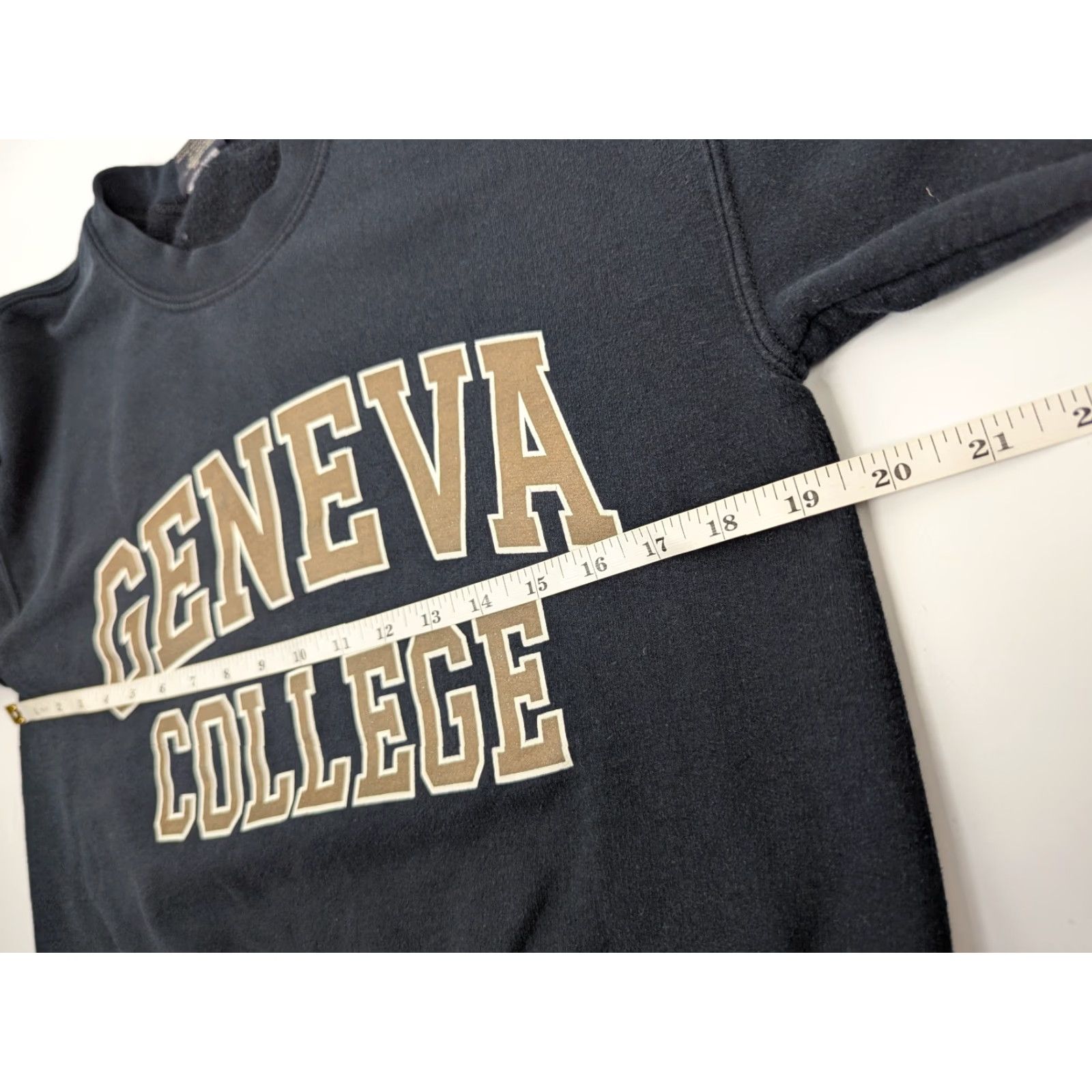Vintage MV Sport Geneva College Navy Crewneck Sweatshirt Mens Shirt Pullover Long Sleeve Small Blue Cotton Logo Weekday College Size US S / EU 44-46 / 1 - 7 Thumbnail