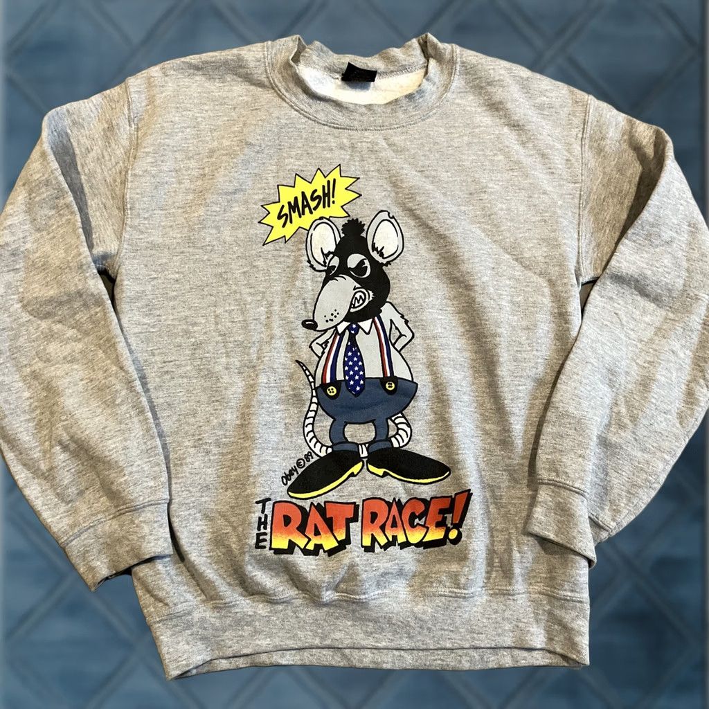 Obey VINTAGE Obey Crewneck Sweatshirt USA S The Rat Race Double Sided 1989 Size US S / EU 44-46 / 1 - 1 Thumbnail
