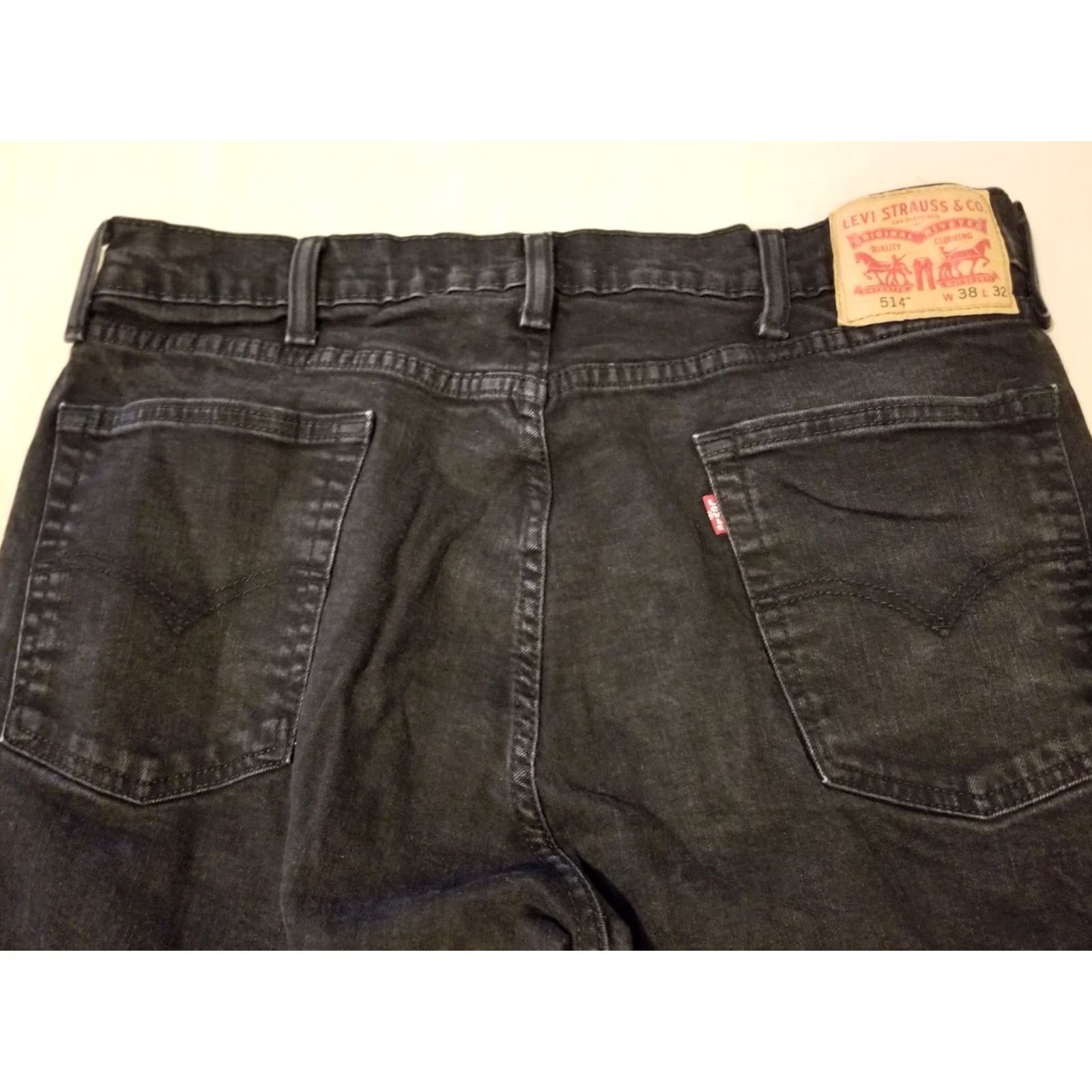 Levi's Mens Levi's 514 Jeans Slim Straight Black Denim Pants Size US 38 / EU 54 - 2 Thumbnail