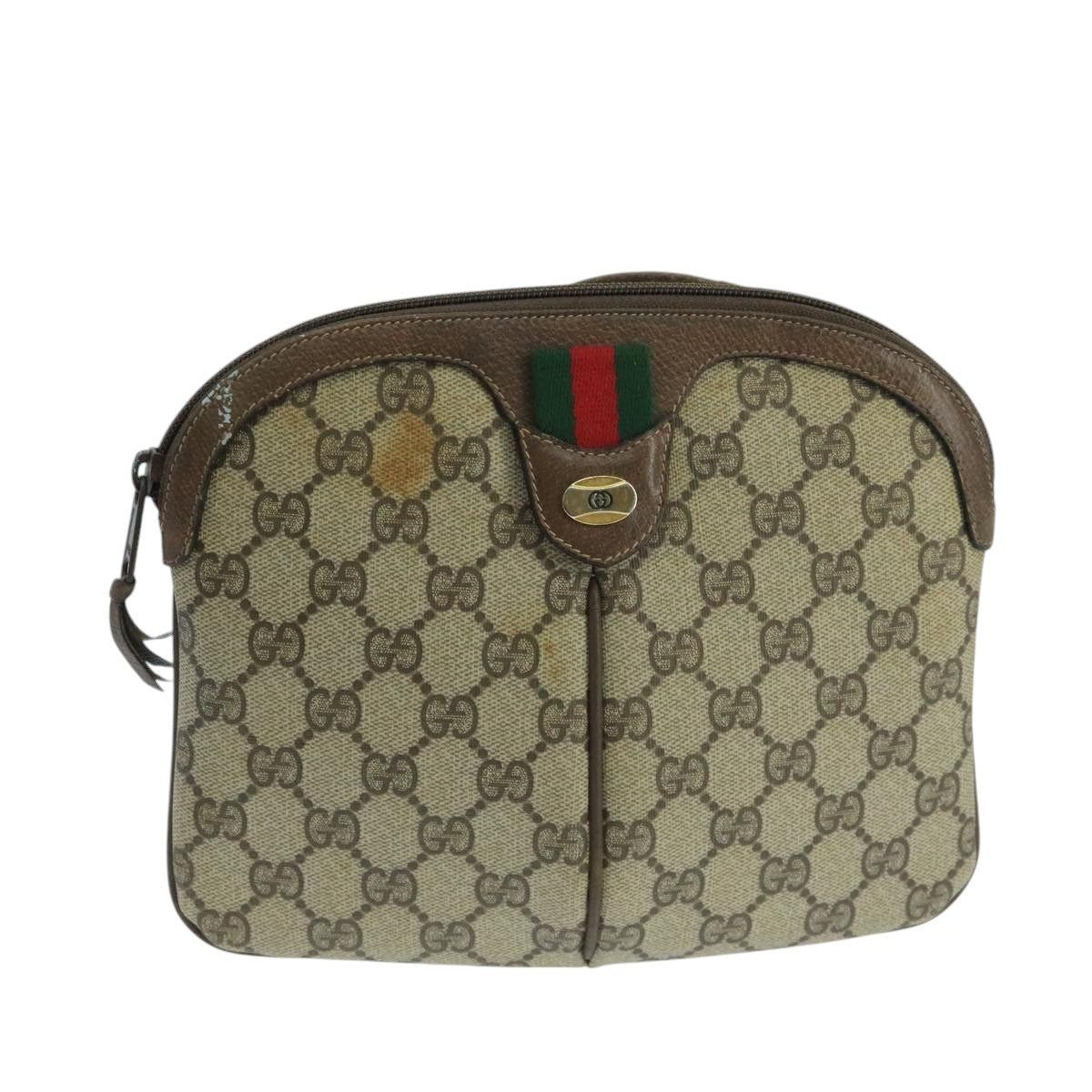 Gucci GUCCI GG Supreme Web Sherry Line Shoulder Bag Beige 904 02 Size ONE SIZE - 2 Thumbnail
