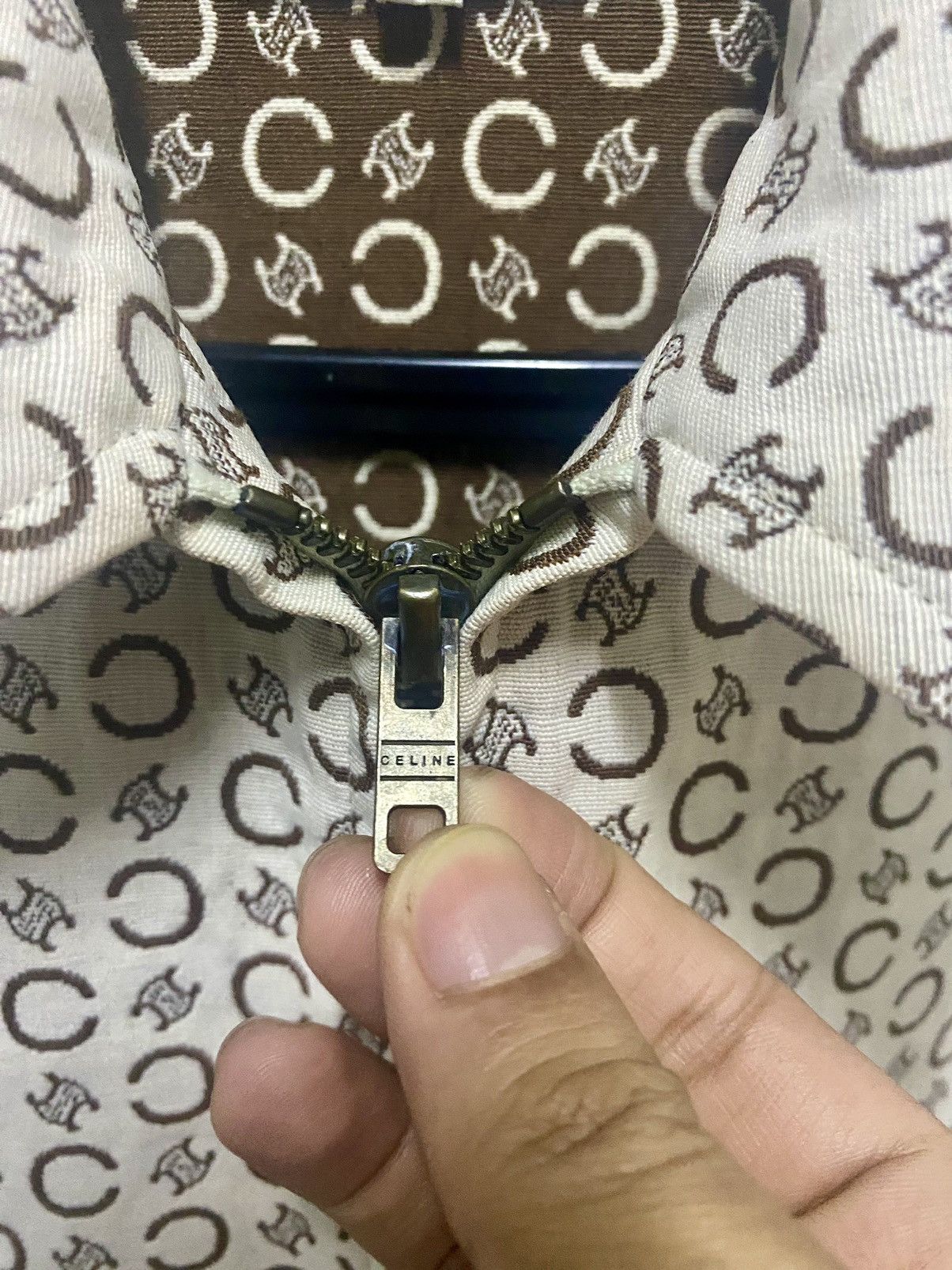Celine Authentic Celine Macadam Zipper Jacket Size US M / EU 48-50 / 2 - 7 Thumbnail