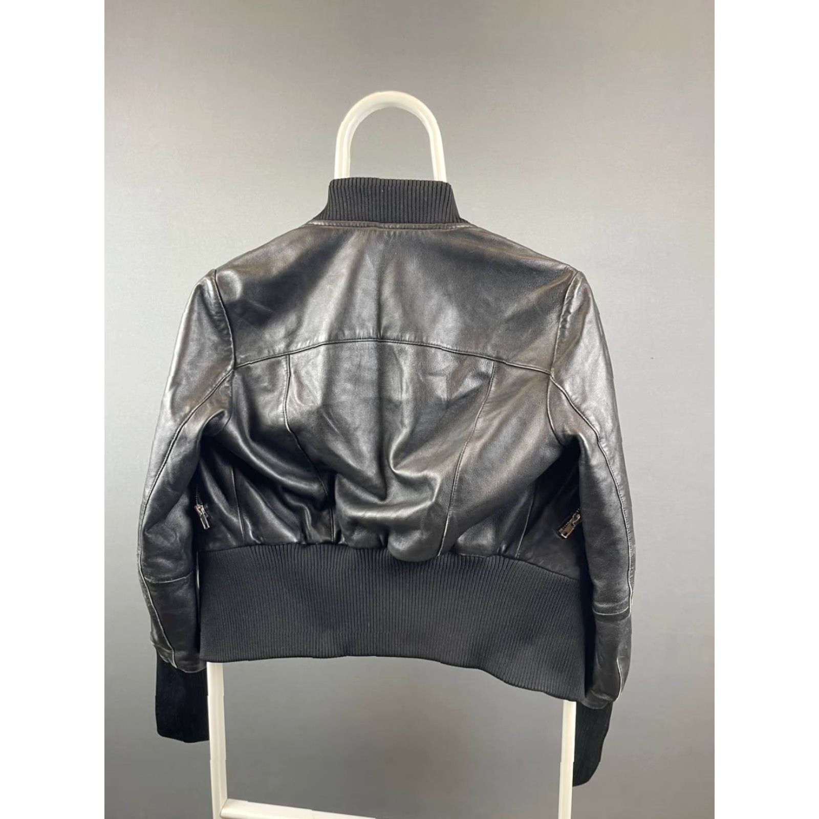 Maje Maje Leather Jacket Women Bomber Size 36 Black Full Zipper Jacket Women Bomber 36 Black Zipper Maje Leather Size XS / US 0-2 / IT 36-38 - 2 Thumbnail