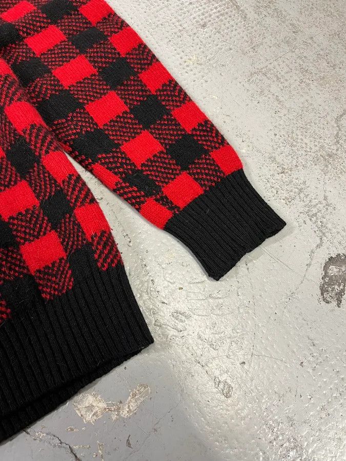 Saint Laurent Paris FW2014 Saint Laurent Alpaca Wool Red & Black Checkered Cardigan Size US S / EU 44-46 / 1 - 6 Thumbnail