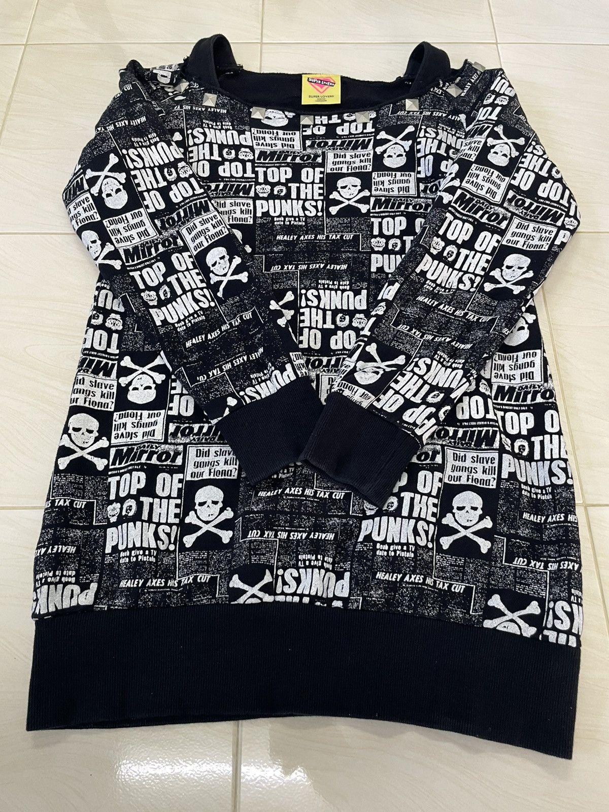 Super Lovers RARE🔥SUPER LOVERS PUNK ROCK FULLPRINT SWEASHIRT Size US M / EU 48-50 / 2 - 4 Thumbnail