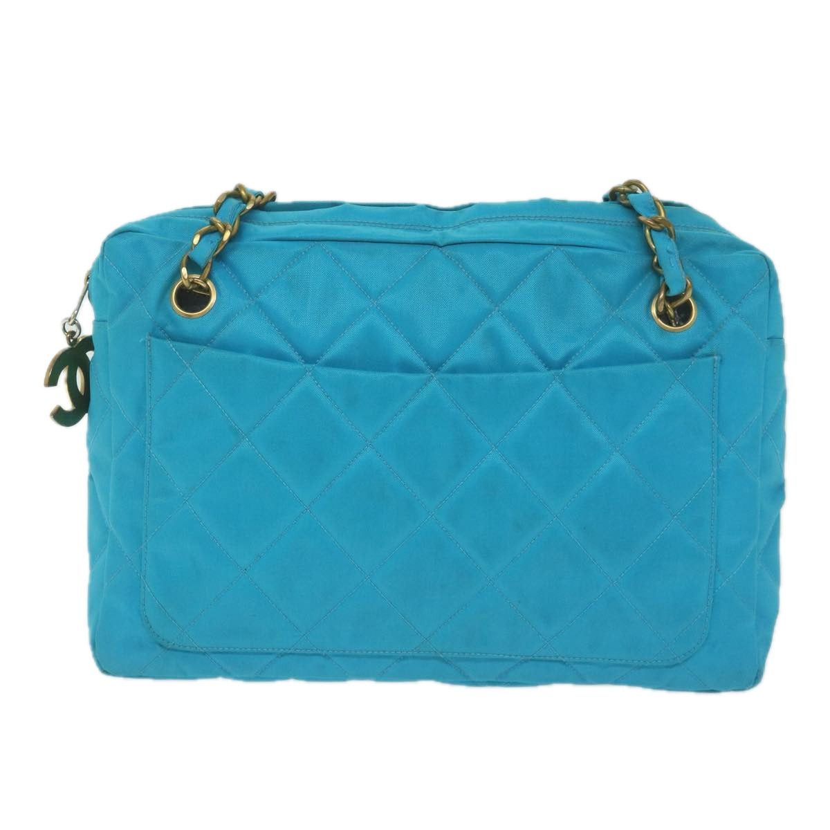 image of Chanel Matelasse Shoulder Bag in Blue, Men's