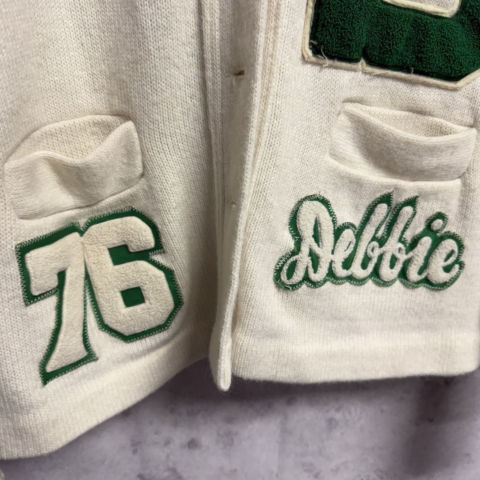 Vintage Vintage 70’s Heavy Knit Varsity Cardigan Sweater Size 44 Wom Size L / US 10 / IT 46 - 3 Thumbnail