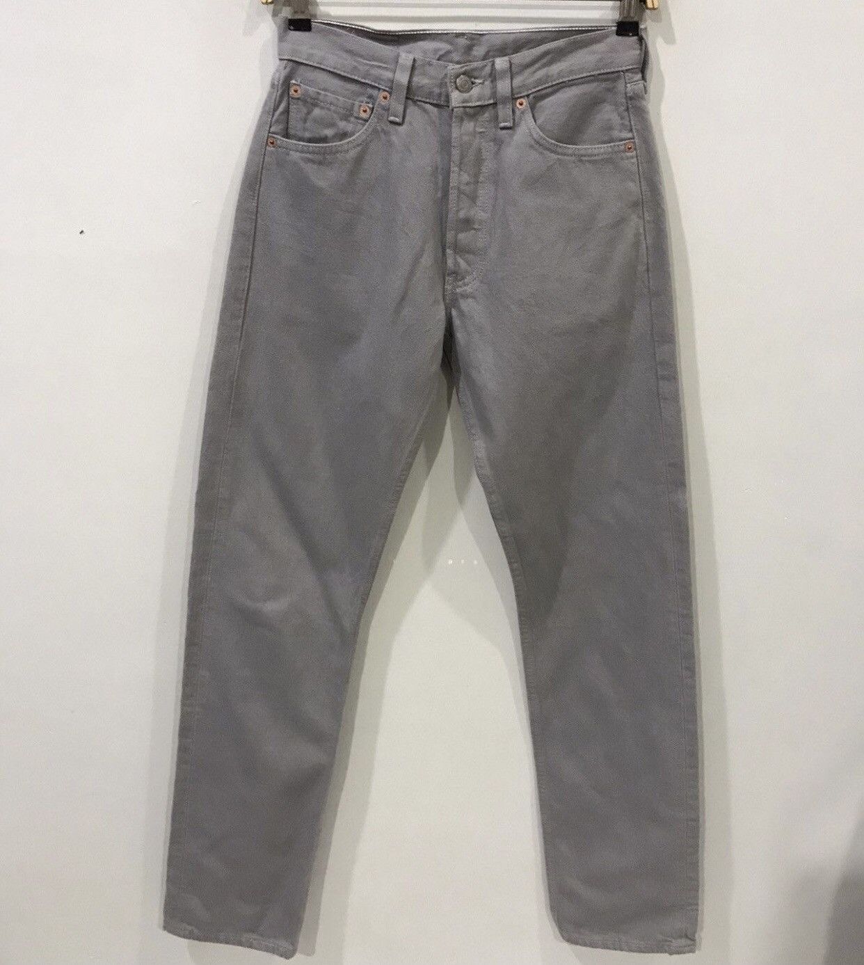 Levi's × Vintage 💥VINTAGE 90s💥Levis 501 Original Light Grey Denim Size US 26 / EU 42 - 1 Thumbnail