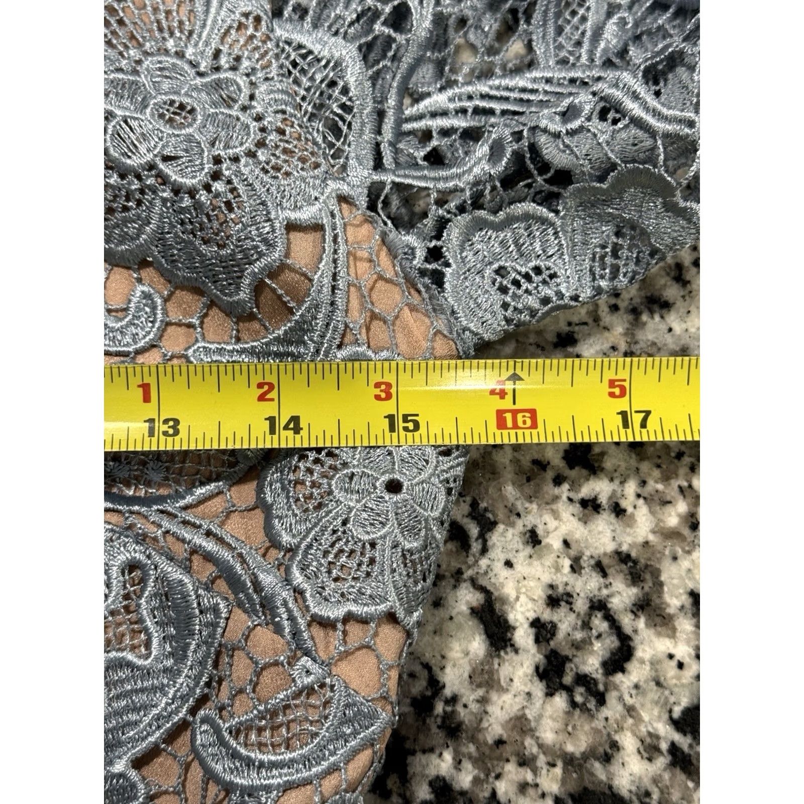 Dress the Population Dress The Population Clara Short Sleeve Crochet Lace Dress XXS Blue NWT Shirt? Size 24" / US 00 / IT 34 - 3 Thumbnail
