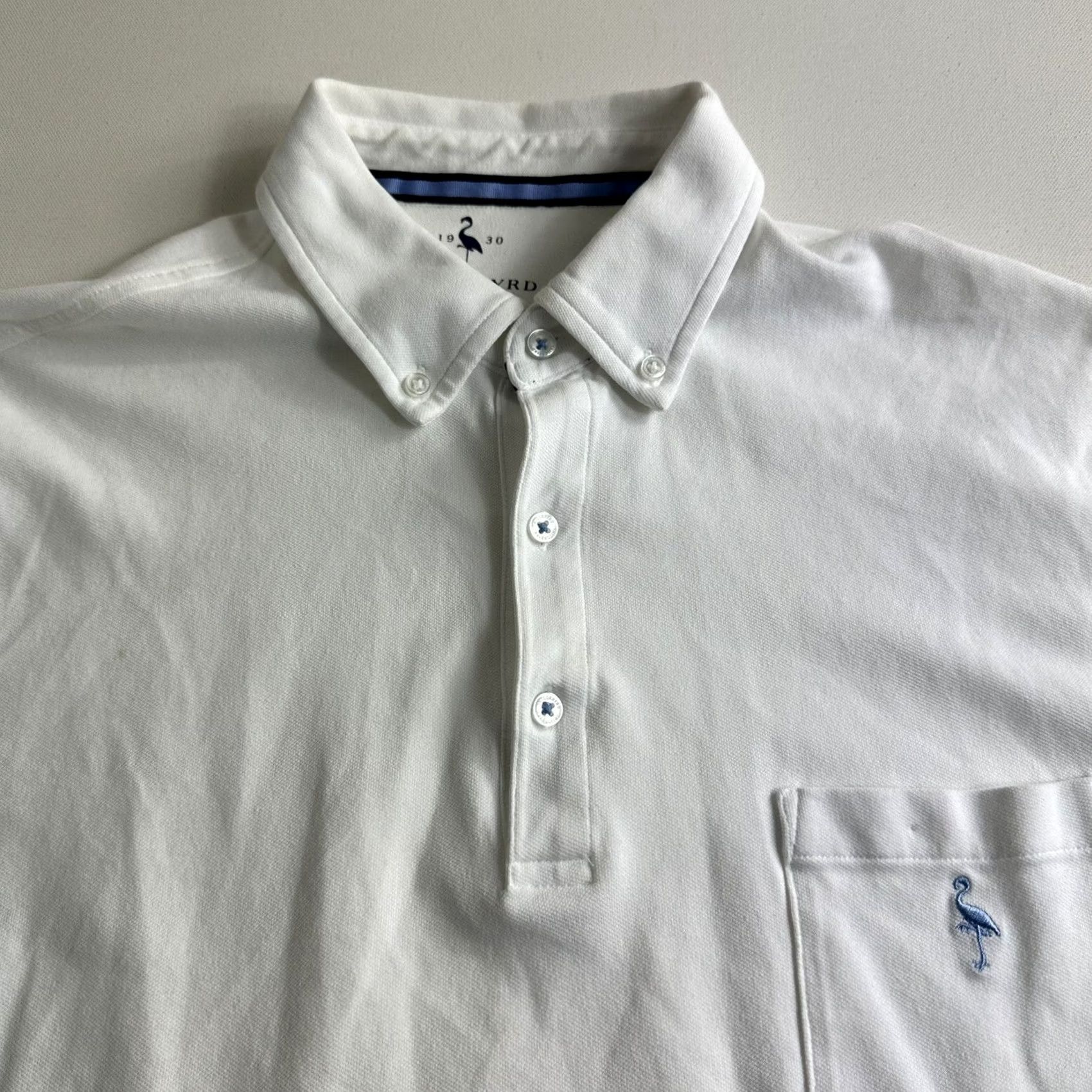Tailorbyrd TAILORBYRD Golf Polo Shirt Men’s Large Flamingo White Preppy Shirt Size US L / EU 52-54 / 3 - 4 Thumbnail