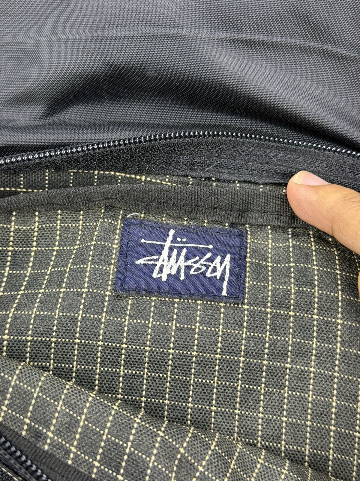 Stussy Vintage RARE 90s STUSSY Small Checked Flip On Sling Bag Size ONE SIZE - 15 Thumbnail