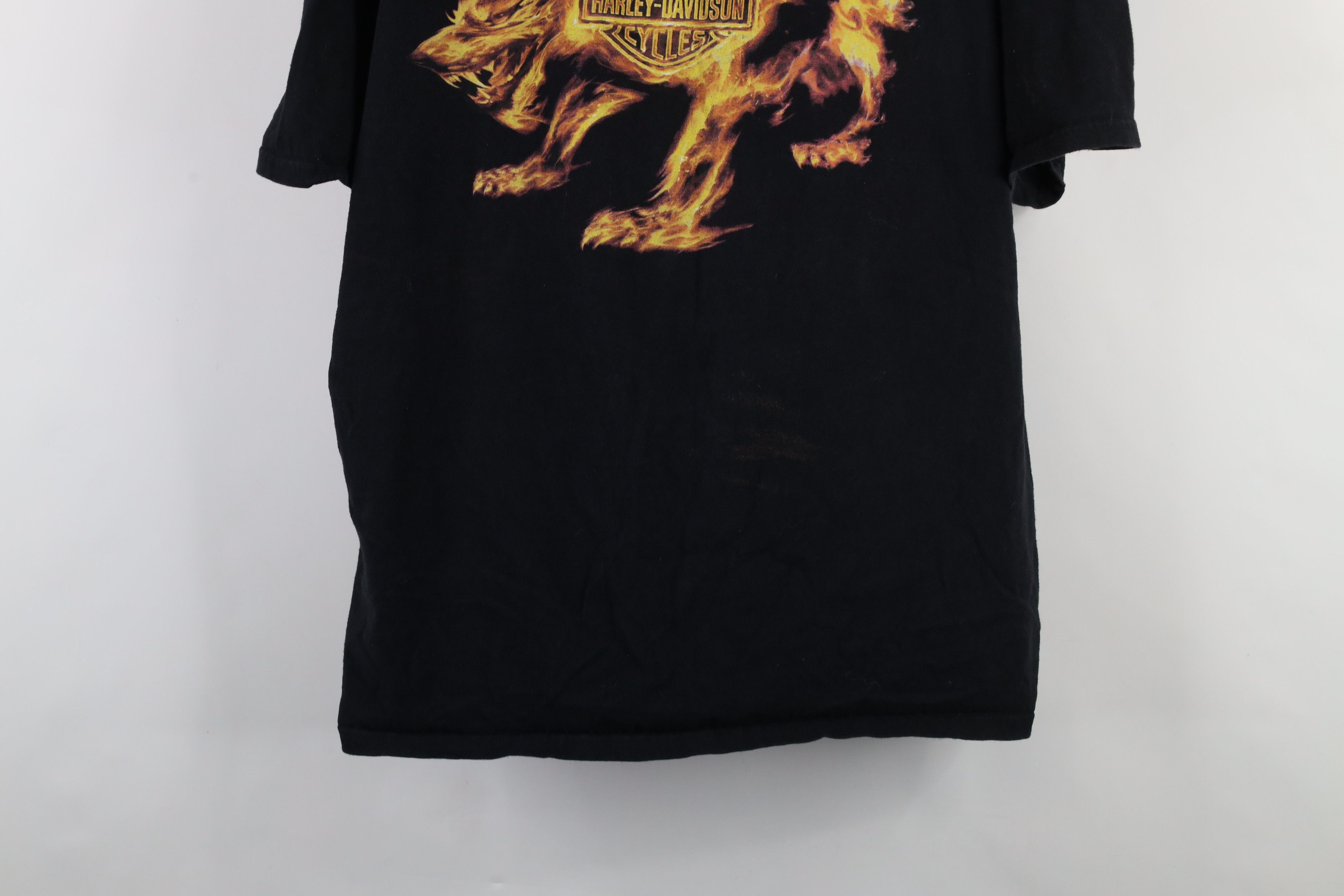 Harley Davidson × Vintage Vintage Y2K Harley Davidson Flames Wolf Short Sleeve T-Shirt Size US XXL / EU 58 / 5 - 3 Thumbnail
