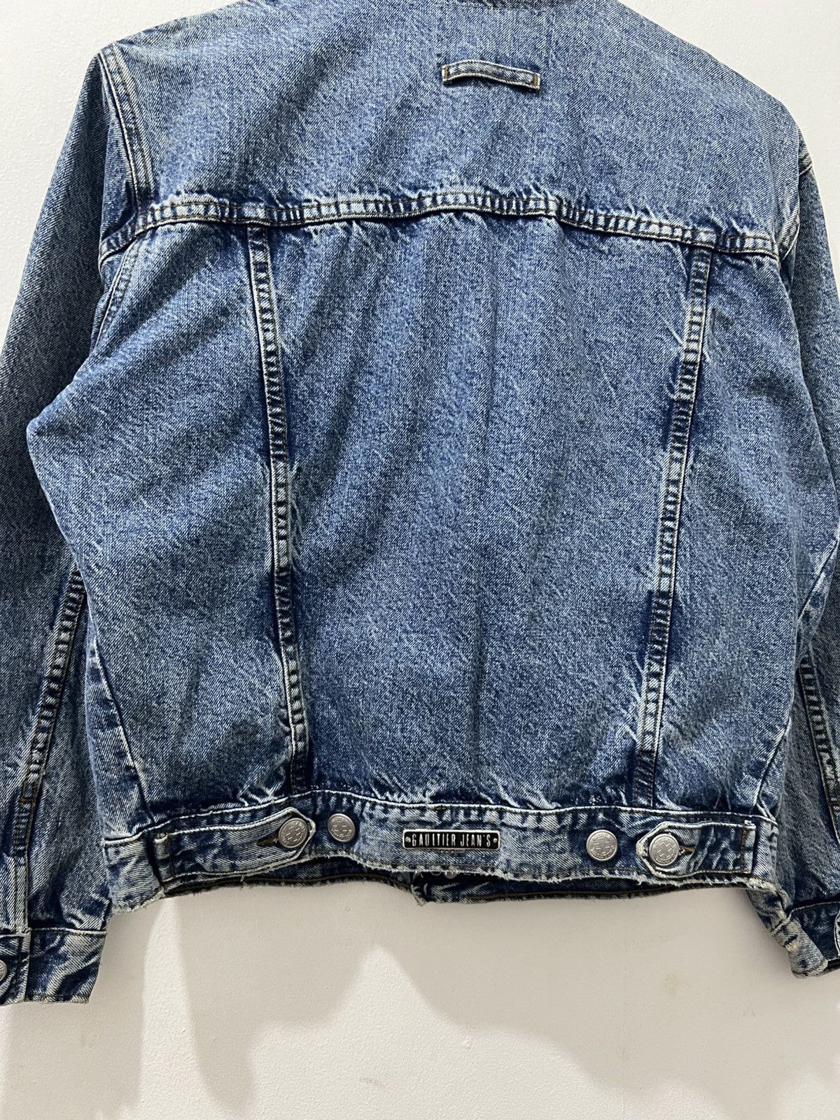Jean Paul Gaultier 1990’s Jean Paul Gaultier - Cropped Trucker Denim Jacket Size US S / EU 44-46 / 1 - 9 Thumbnail