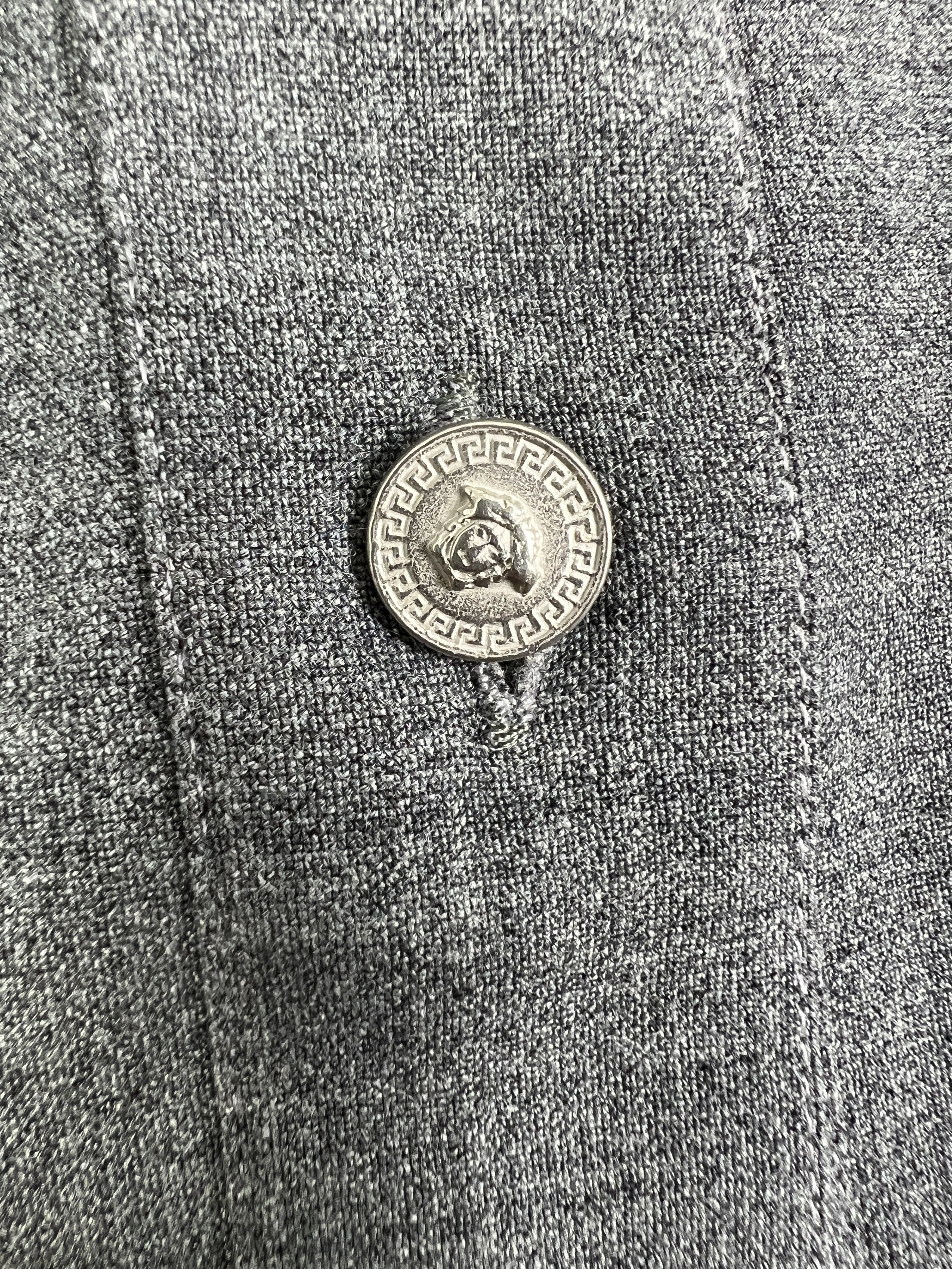 Versace Jeans Couture VERSACE Jeans Signature Button-Up Shirt (M) GTMP224 Size M / US 6-8 / IT 42-44 - 4 Thumbnail