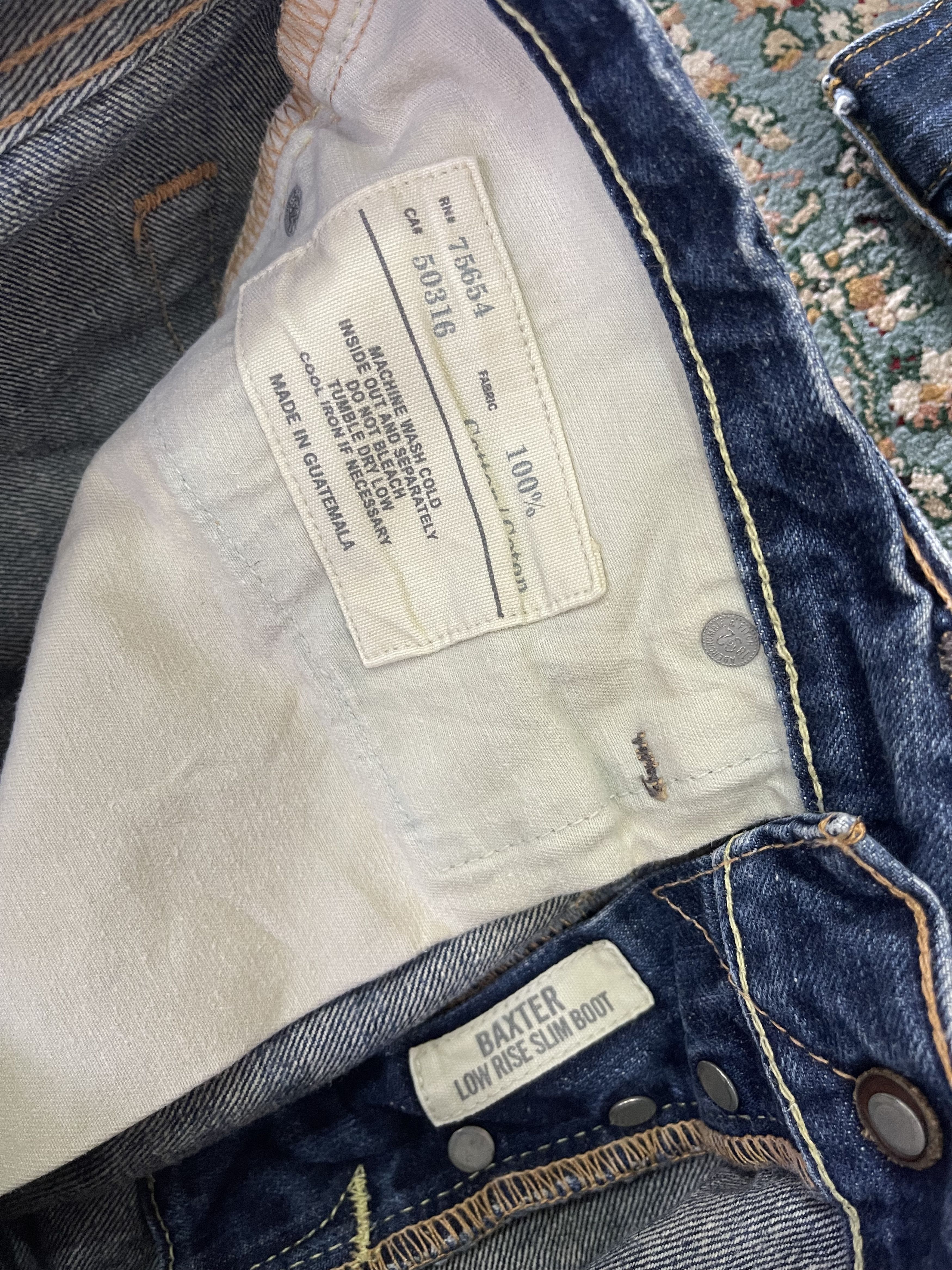 Abercrombie & Fitch A&F BAXTER Low Rise Slim Boot Denim Distressed Size 30x30 Size US 30 / EU 46 - 14 Thumbnail