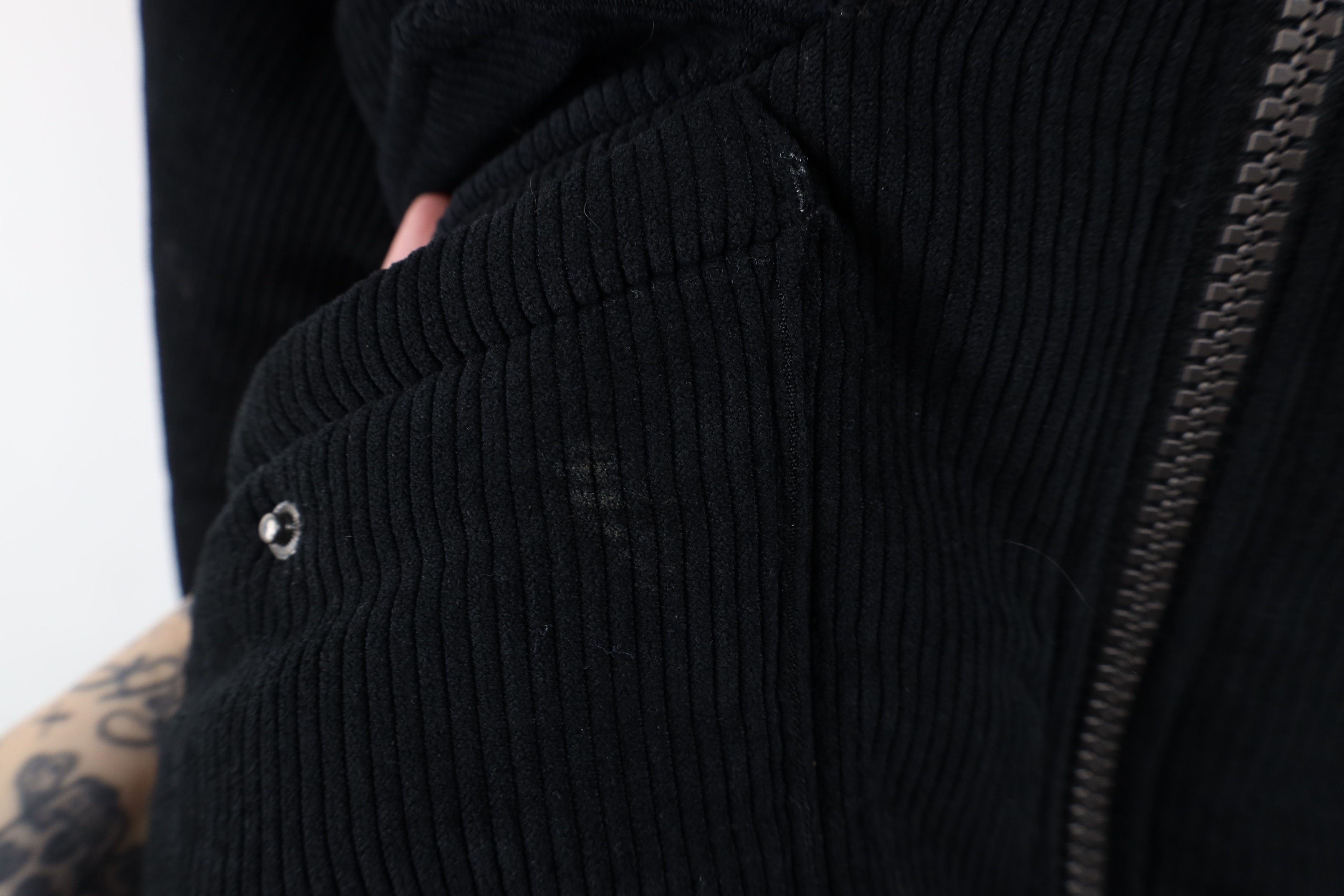 Vintage Vintage 90s Y2K Streetwear Corduroy Bomber Jacket Black Size US M / EU 48-50 / 2 - 8 Thumbnail