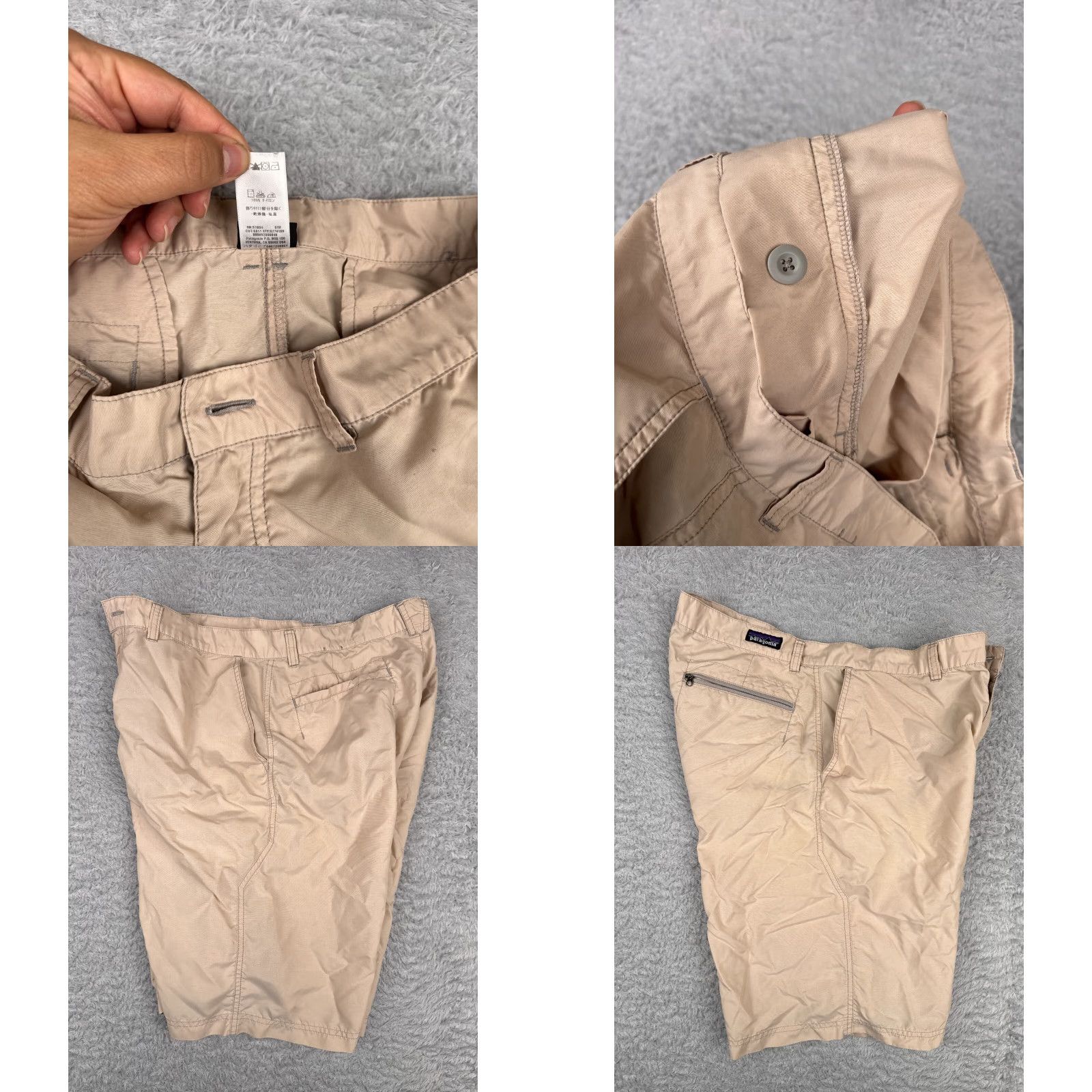 Patagonia VINTAGE Patagonia Shorts Adult 35 Beige Nylon Cargo Solid Pockets Mens Size US 35 - 9 Thumbnail