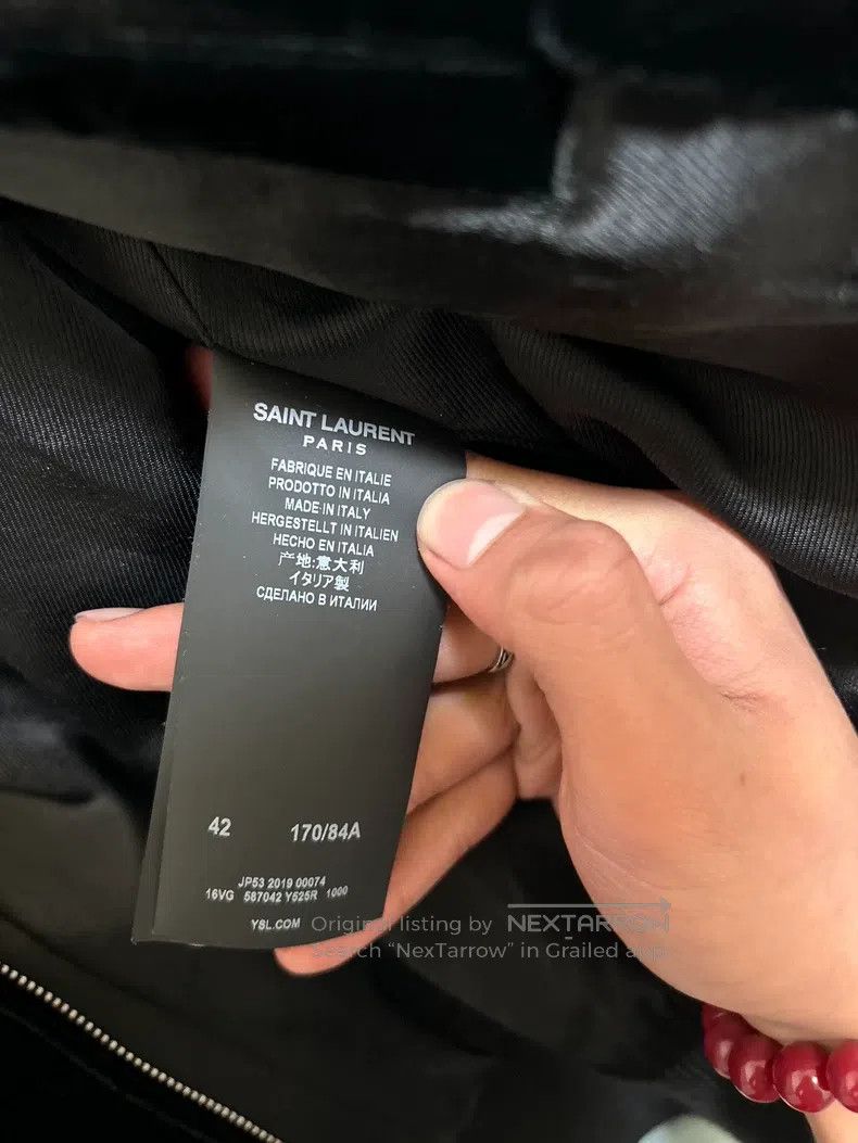 Saint Laurent Paris Saint Laurent Paris Velvet Radio Jacket Size US XS / EU 42 / 0 - 5 Thumbnail