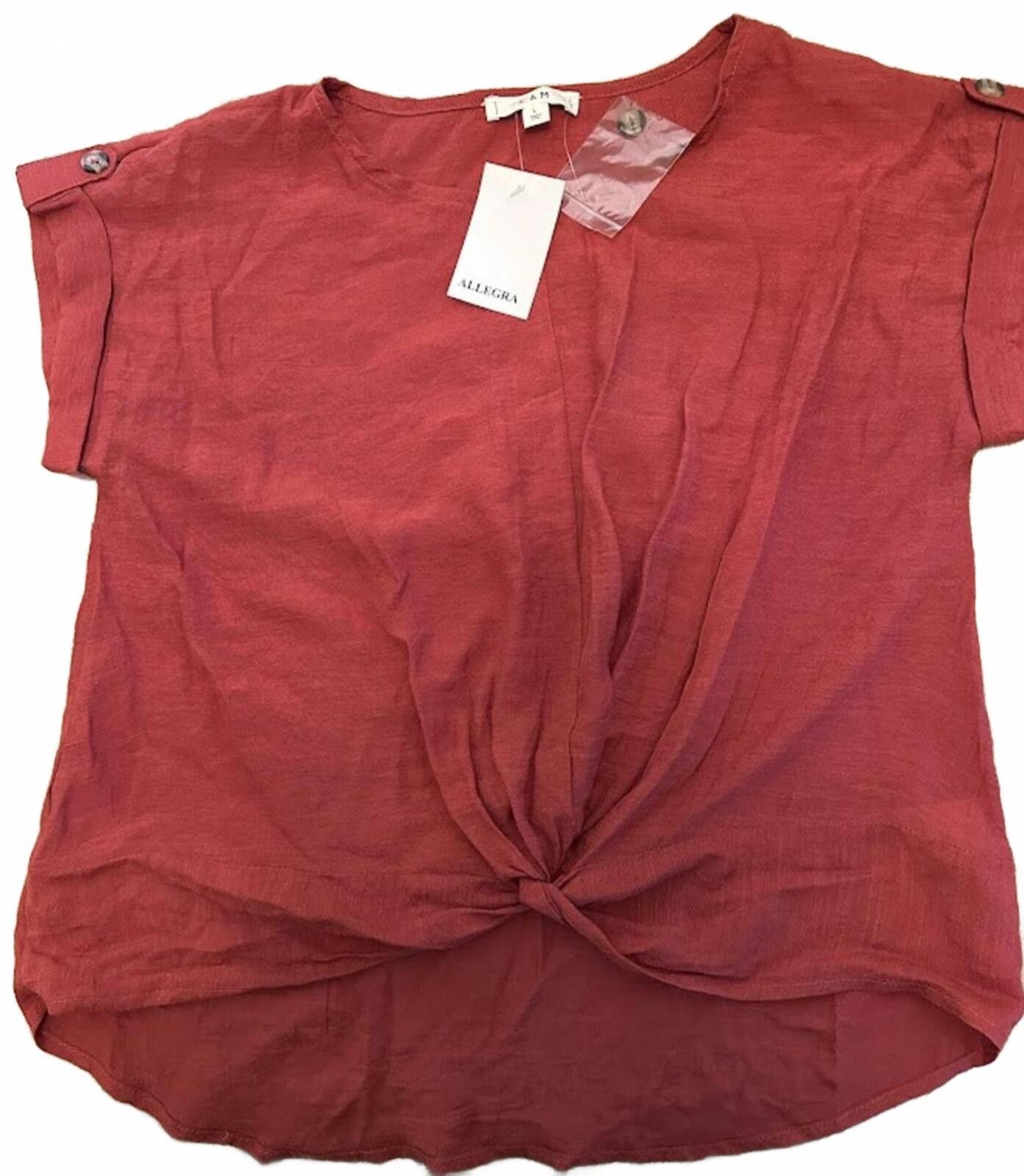 E. Marinella E&M Red/Rust Twist Front Top L NWT Size L / US 10 / IT 46 - 7 Thumbnail