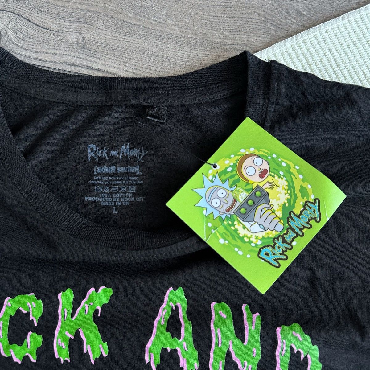 Other Rick and Morty Green Splat Graphic Black Tshirt by Rock Off Size US L / EU 52-54 / 3 - 3 Thumbnail