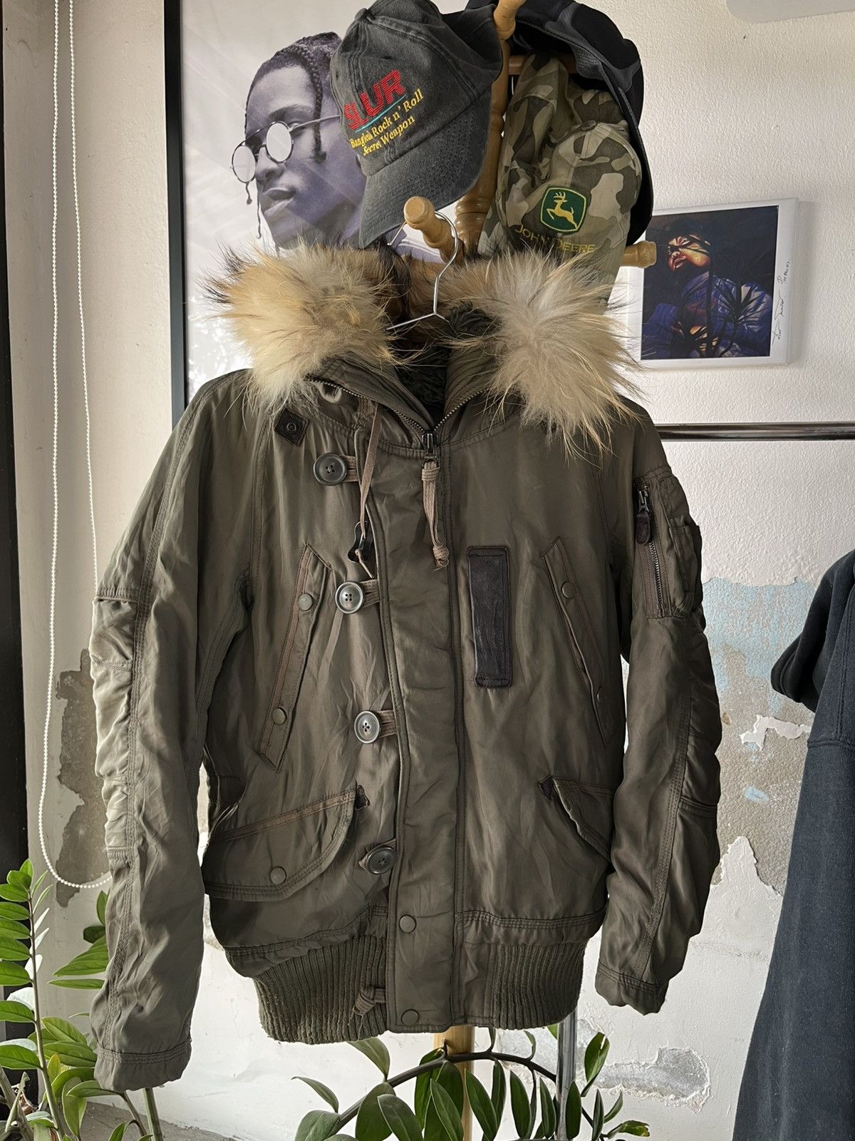 If Six Was Nine × Japanese Brand × Le Grande Bleu (L.G.B.) 💥RARE Archive Japan G.O.A. Bomber hoodie jacket x FUR Size US M / EU 48-50 / 2 - 15 Thumbnail