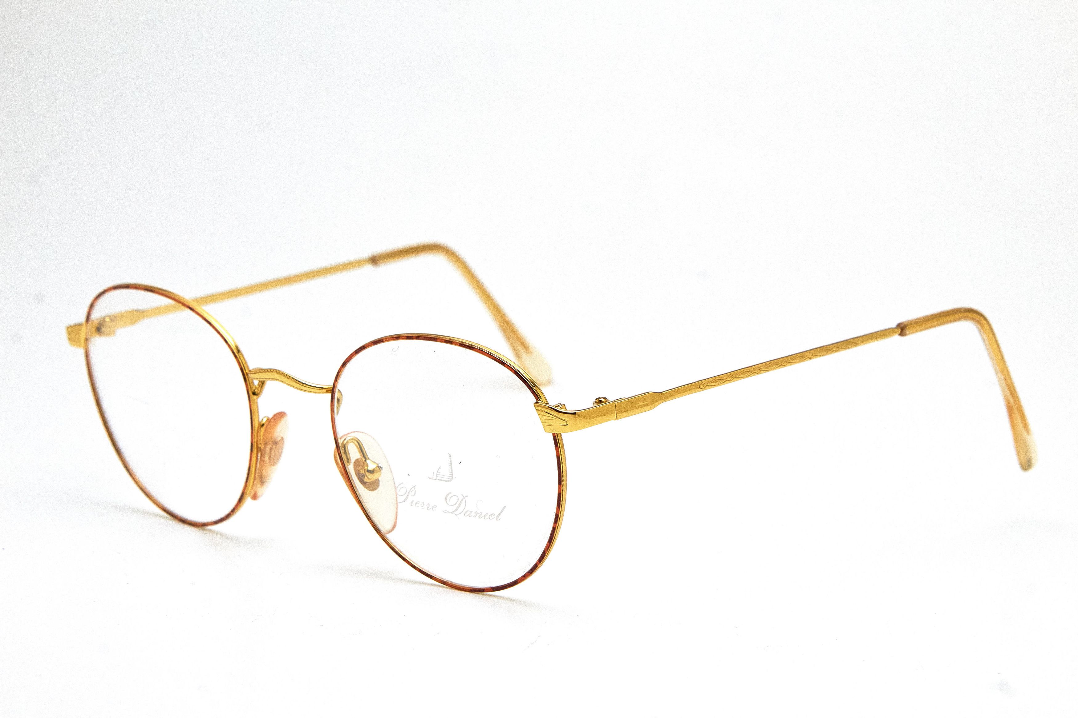 Vintage Old Money Pierre Daniel Pantos Gold Tortoise Round-Lux Specs Size ONE SIZE - 3 Thumbnail
