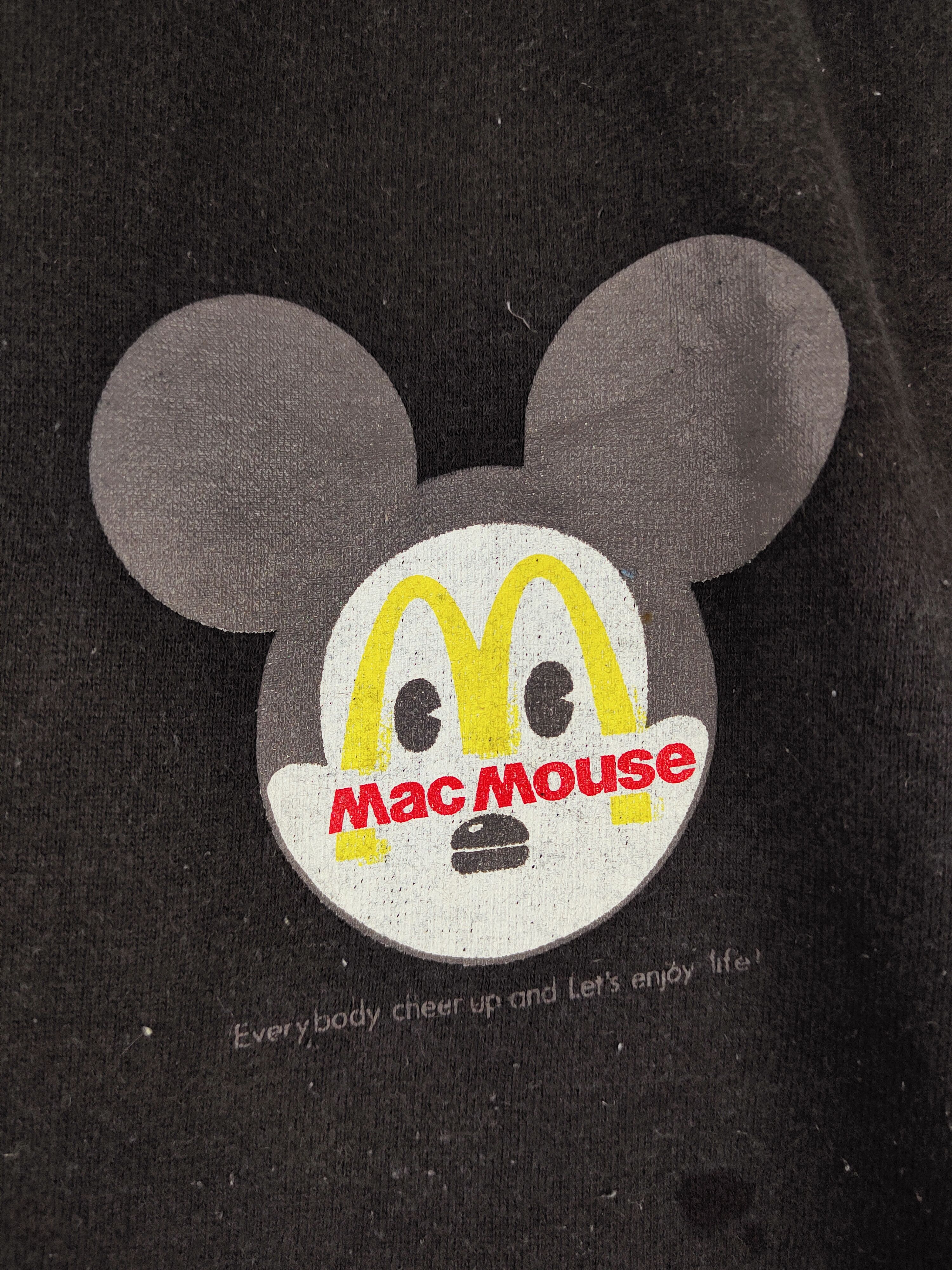 Vintage McDonald vintage Black Faded Mac Mouse Joggers pants #W188 Size 26" / US 2 / IT 38 - 5 Thumbnail