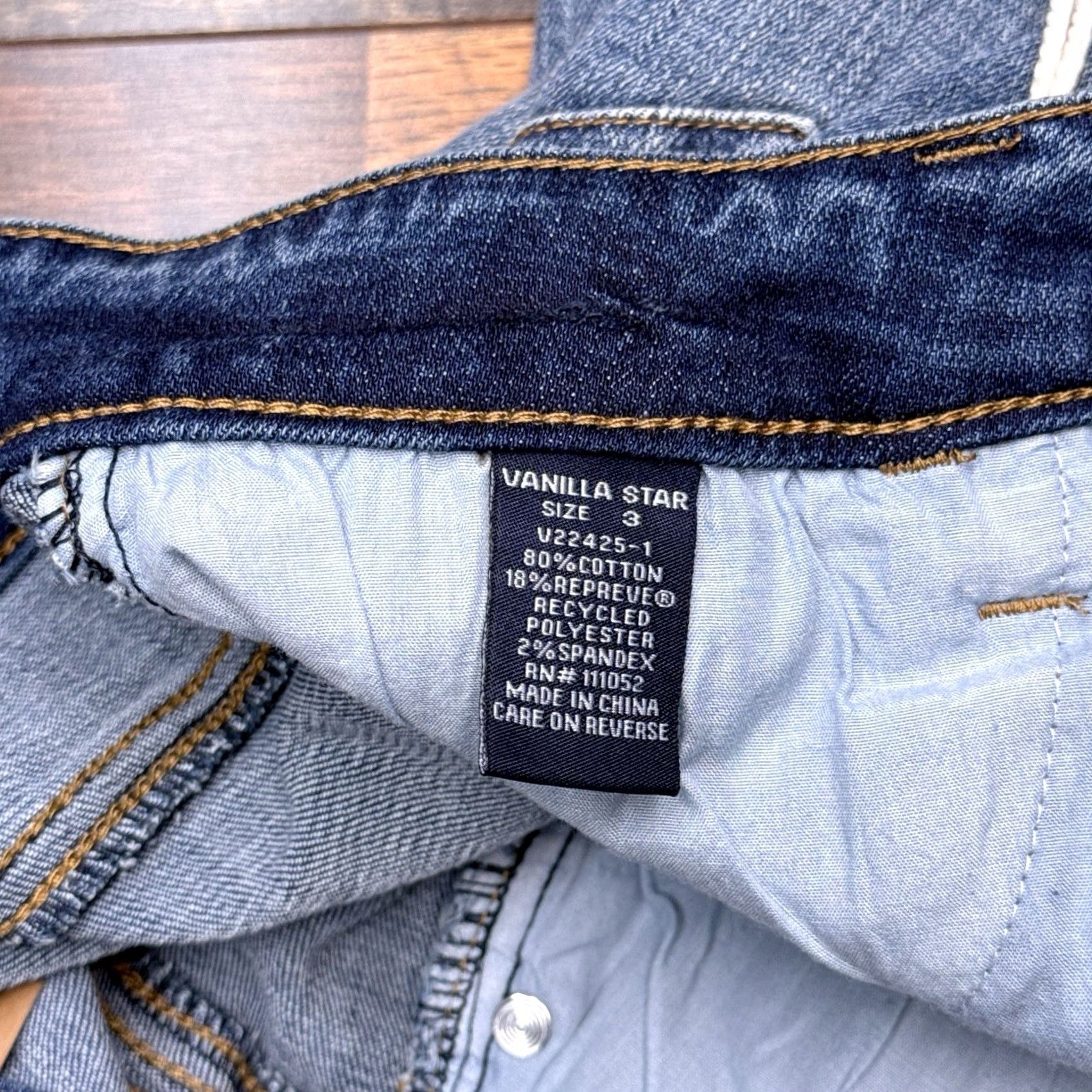Vintage Vanilla Star High Rise Skinny Jeans Womens Juniors 3 Stretch Distressed New Size 26" / US 2 / IT 38 - 6 Thumbnail