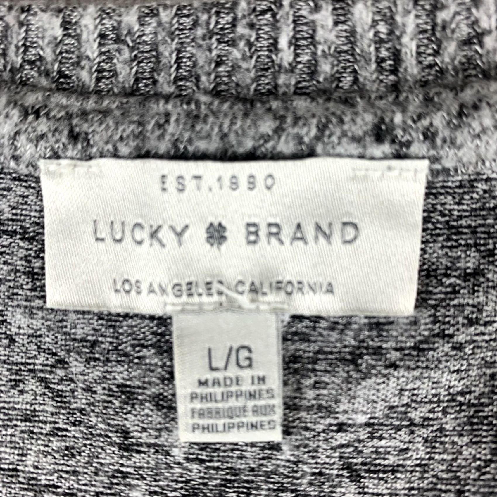 Lucky Brand VINTAGE LUCKY BRAND V-NECK SWEATER Mens Large Gray Long Sleeve Viscose Poly Sweater Pullover All Seasons Size US L / EU 52-54 / 3 - 5 Thumbnail