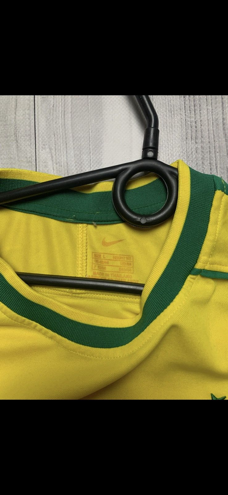 Vintage Vintage rare soccer tee Brazil logo 9 yellow Size US L / EU 52-54 / 3 - 6 Thumbnail