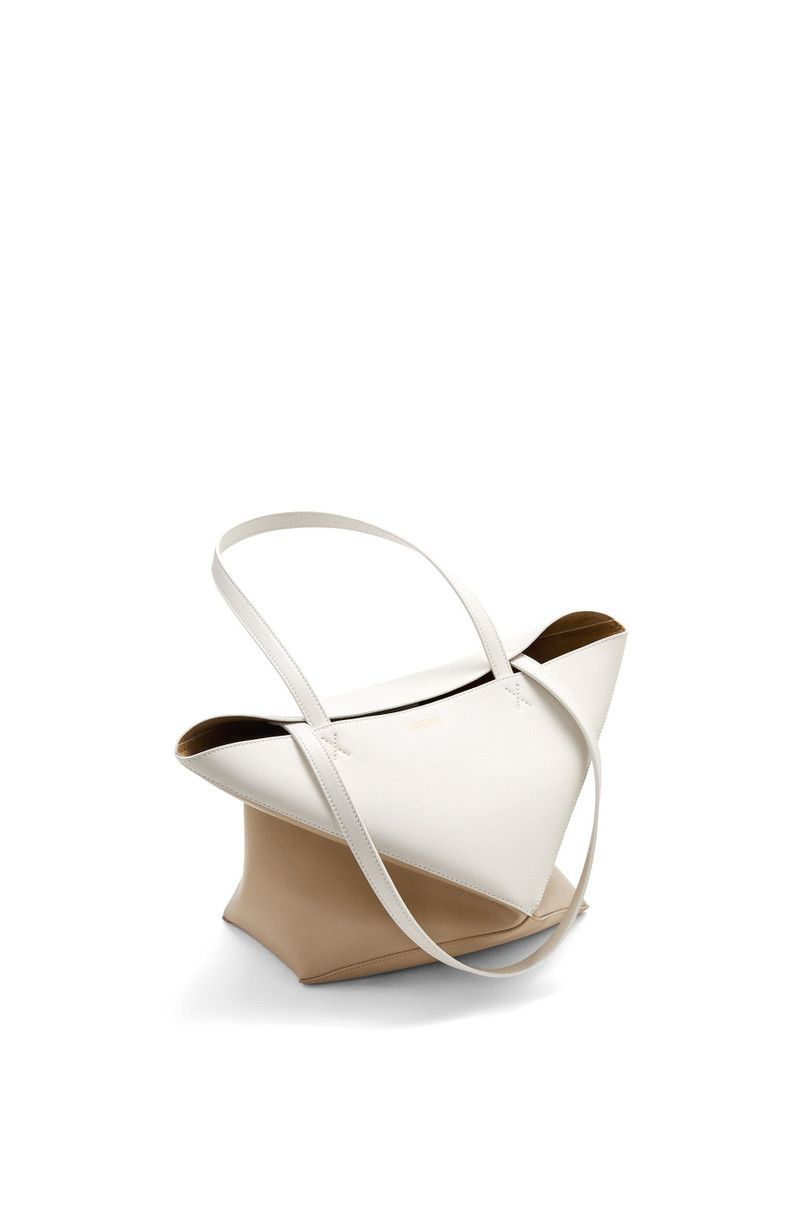 Loewe o1in1g0426 Size: OS/ Puzzle Fold Tote Bag in Beige/White Size ONE SIZE - 5 Thumbnail