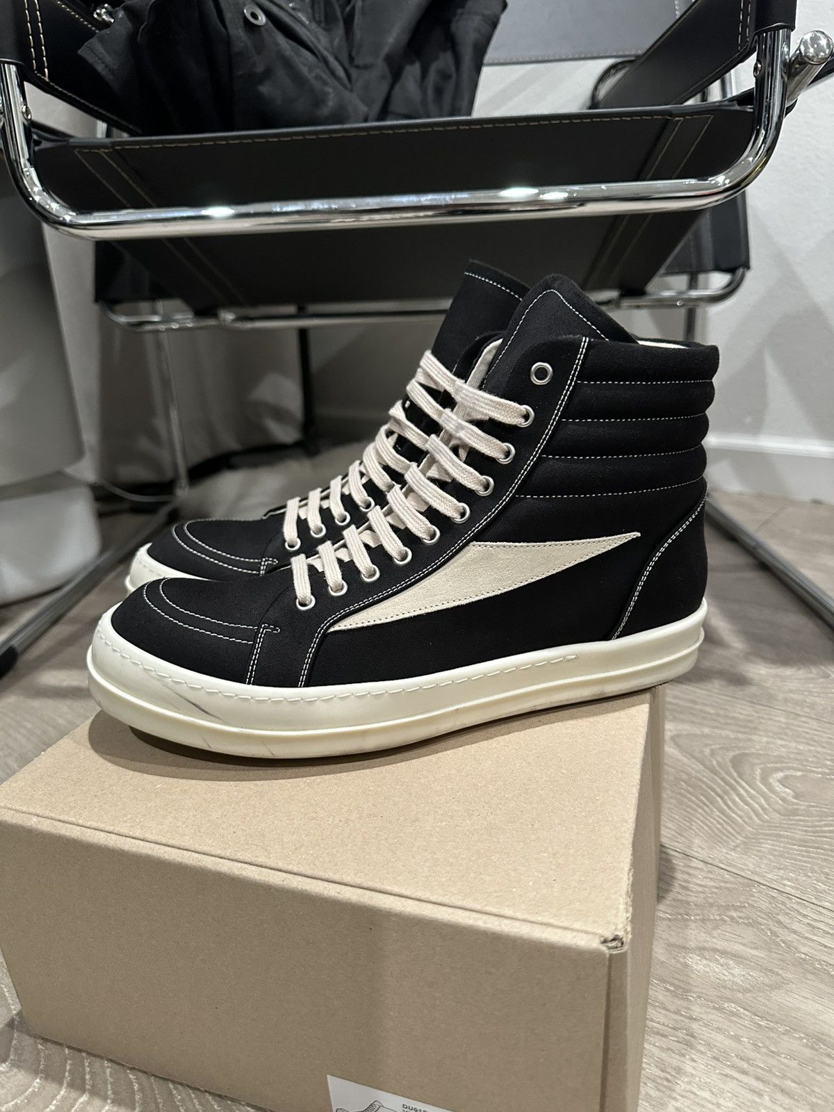 Rick Owens DRKSHDW Vintage Canvas Hightop Sneakers 44 | Grailed