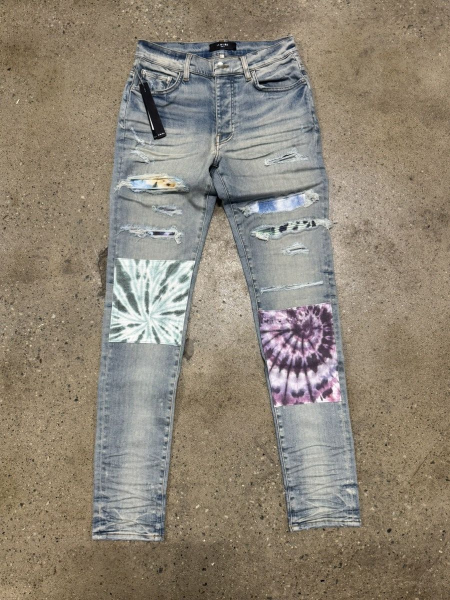 Amiri Amiri Tie Dye Art Patch Jeans Indigo NEW 1500$ Size US 31 - 1 Thumbnail