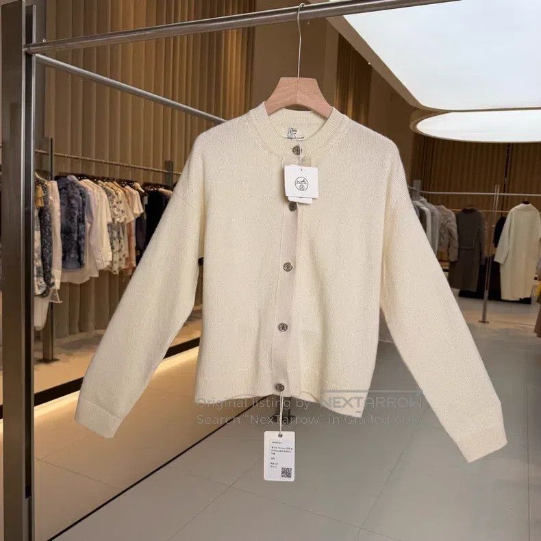 Hermes Hermes Spring/Summer 2026, Cream White Logo Silver Buckle Size XXS / US 00 / IT 34 - 2 Thumbnail