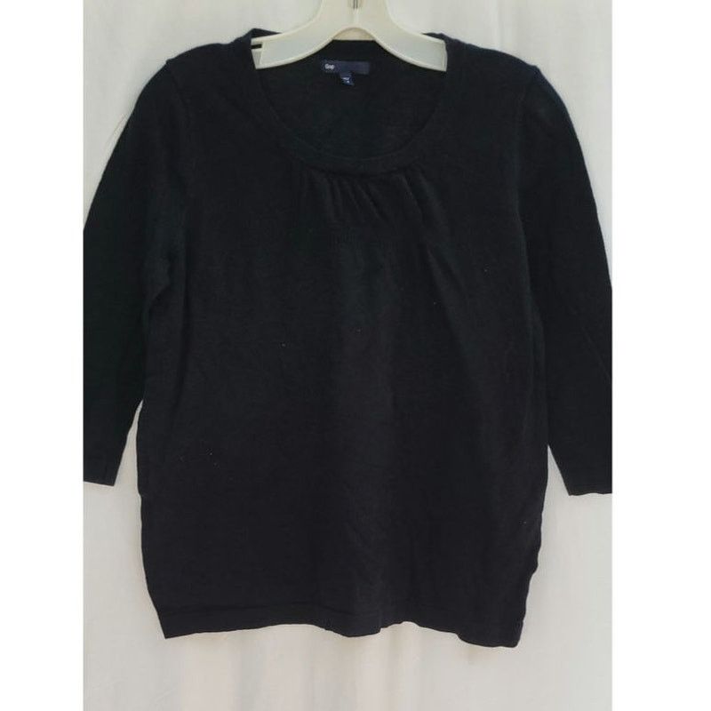 Gap Gap Loose 3/4-Length Black Poet-Sleeve Top Size M Size M / US 6-8 / IT 42-44 - 1 Thumbnail