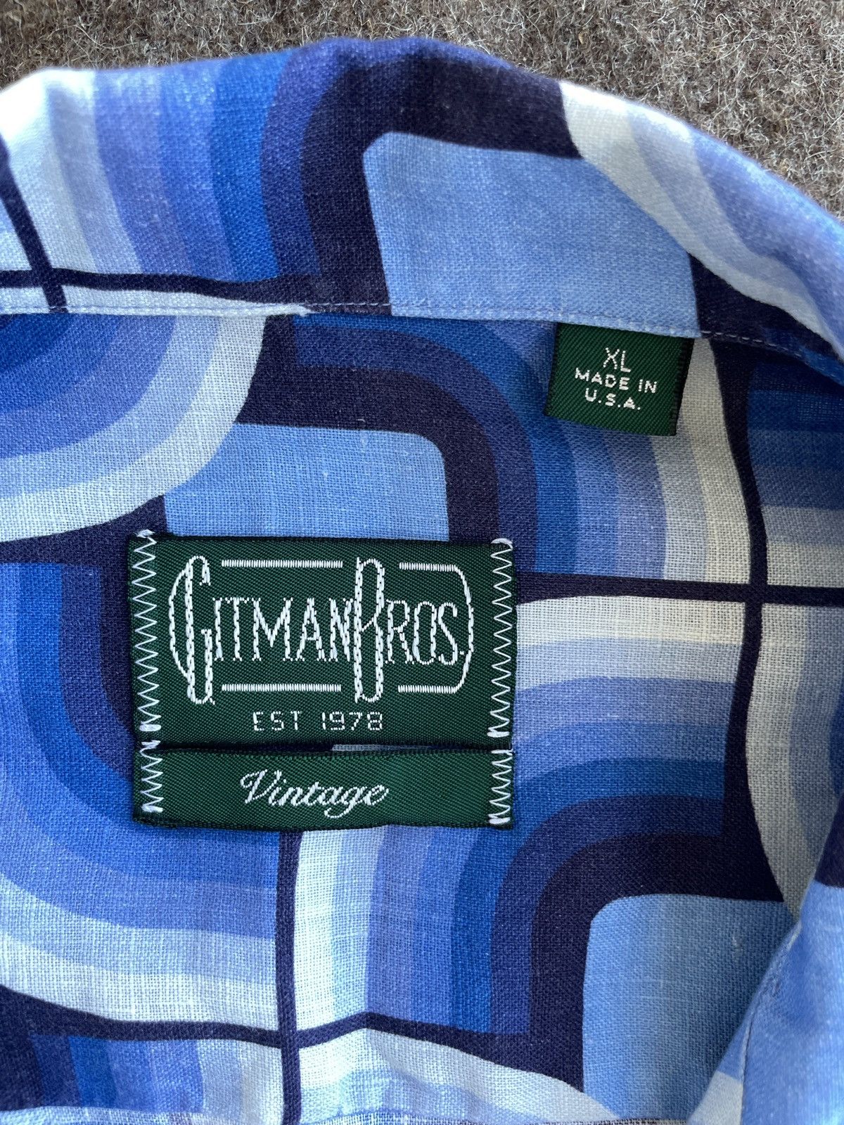 Gitman Bros. Vintage Gitman Bros. Vintage Linen Shirt Size US XL / EU 56 / 4 - 4 Thumbnail