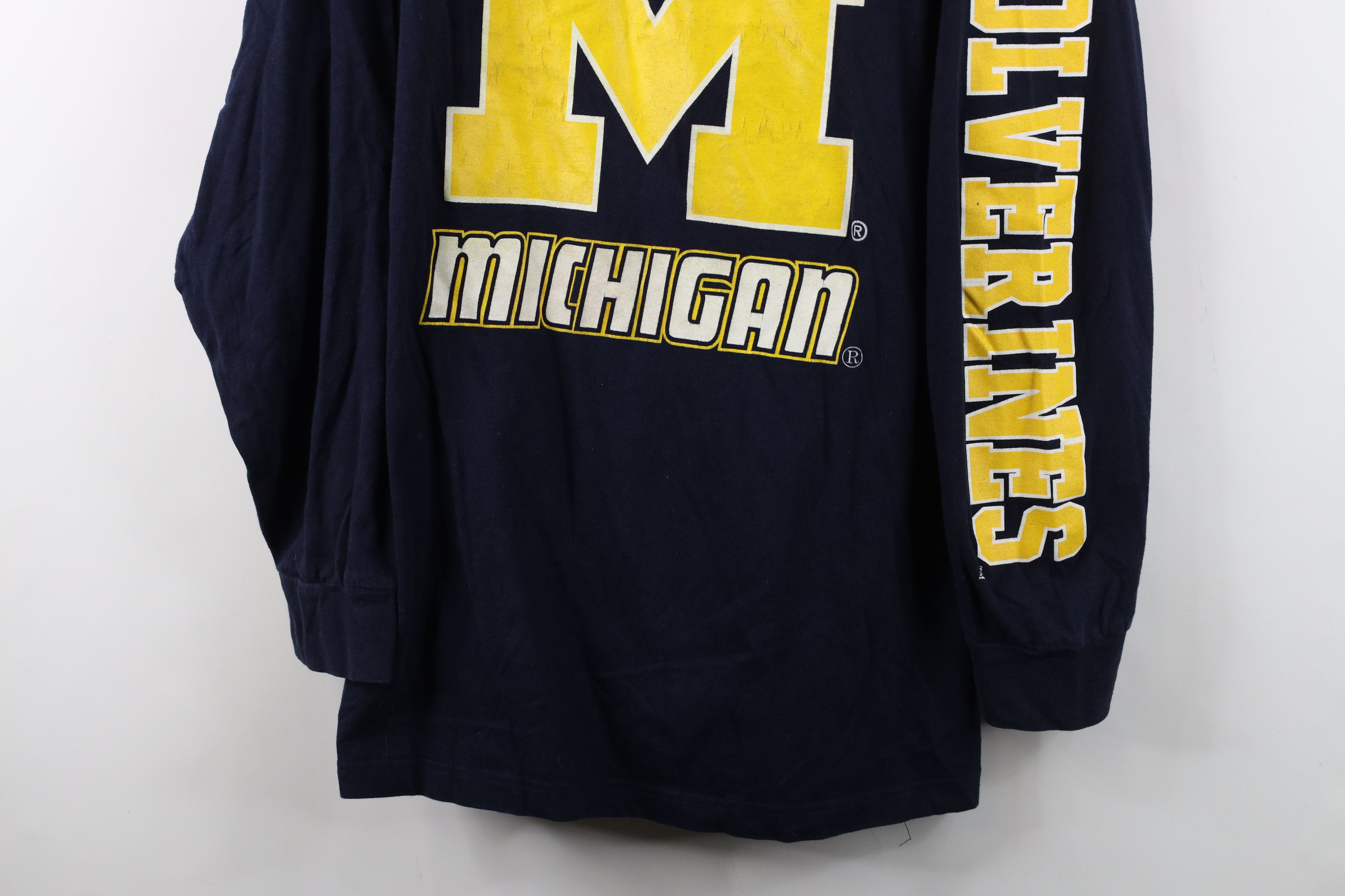 Vintage Vintage Y2K Heavy University of Michigan Long Sleeve T-Shirt Size US L / EU 52-54 / 3 - 3 Thumbnail