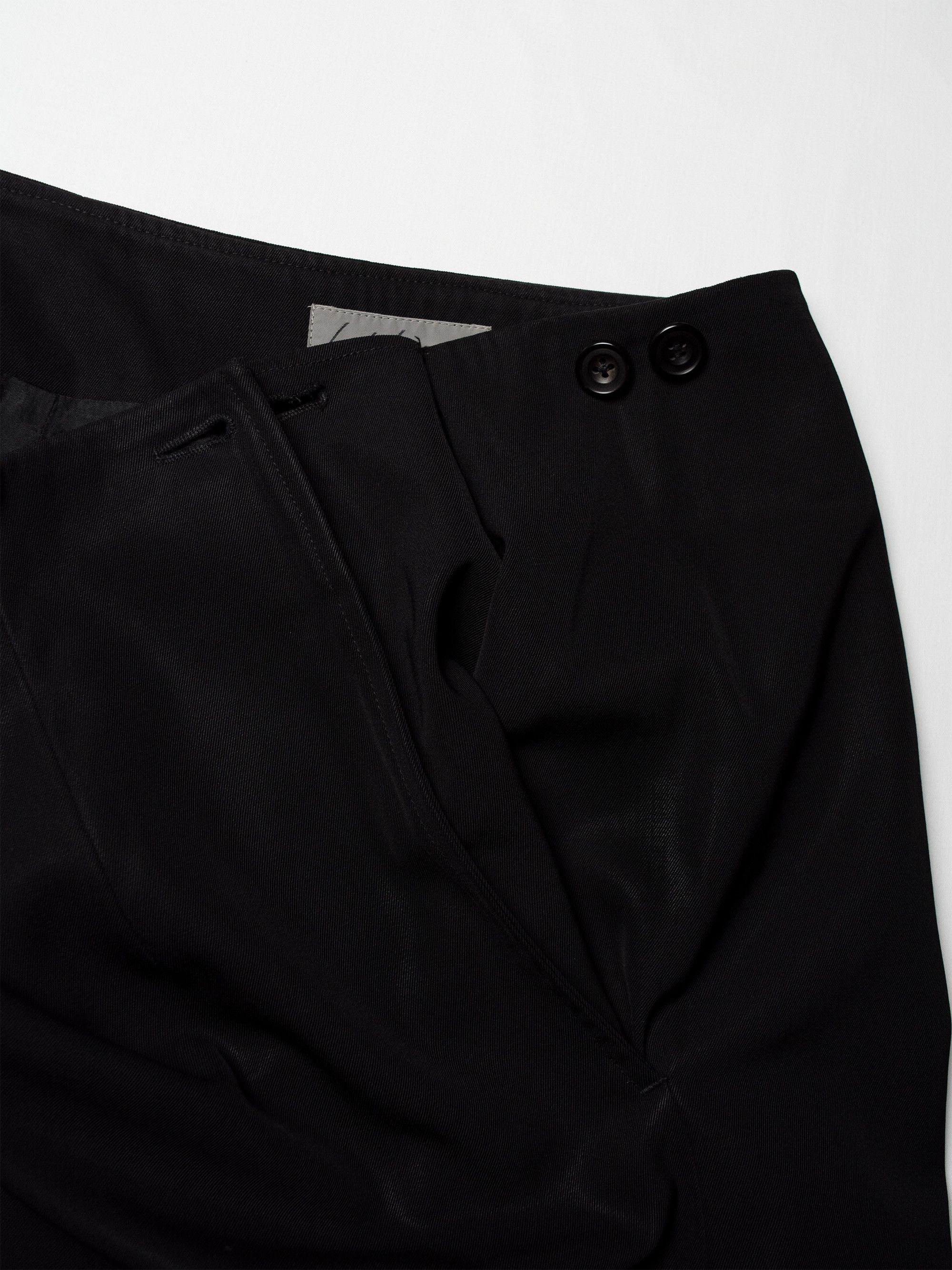 Yohji Yamamoto Yohji Yamamoto 80's / 90's wool skirt with side buttons Size 29" - 5 Thumbnail