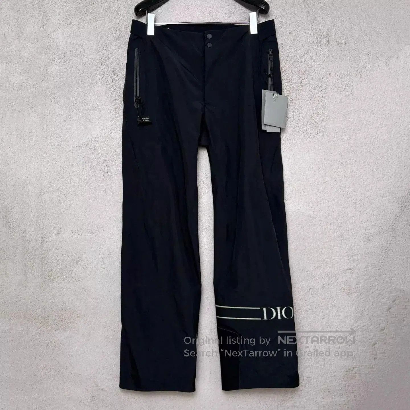 Dior Black Casual Pants with Side Logo . Size US 30 / EU 46 - 1 Thumbnail