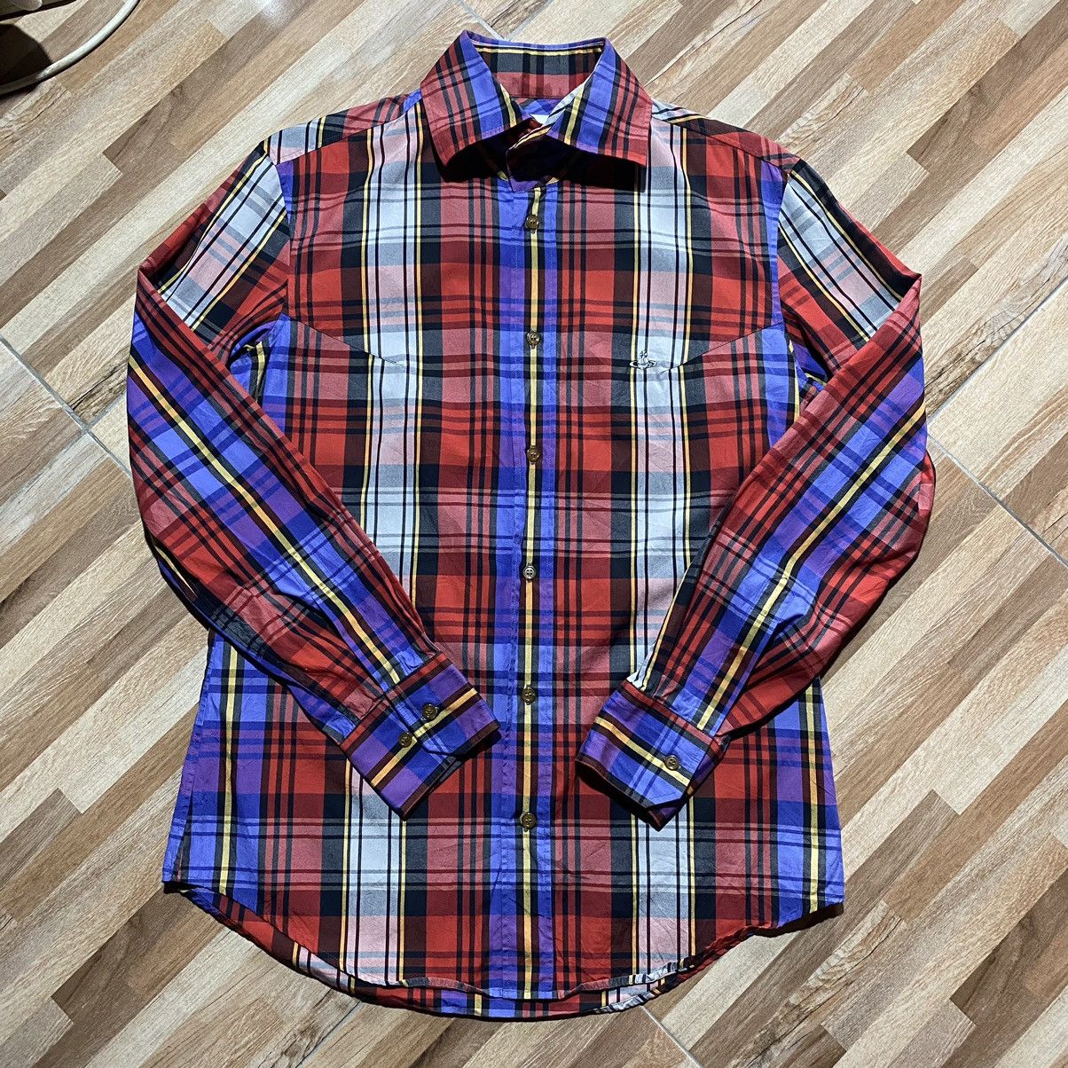 image of Archival Clothing x Avant Garde Vivienne Westwood Man Plaid Longsleeve Button Shirt (Size Medium)